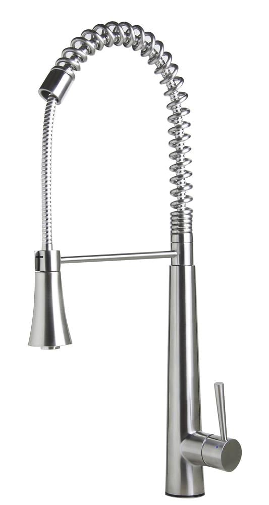 Stainless Steel Commercial Spring Kitchen Faucet with Pull Down Spray