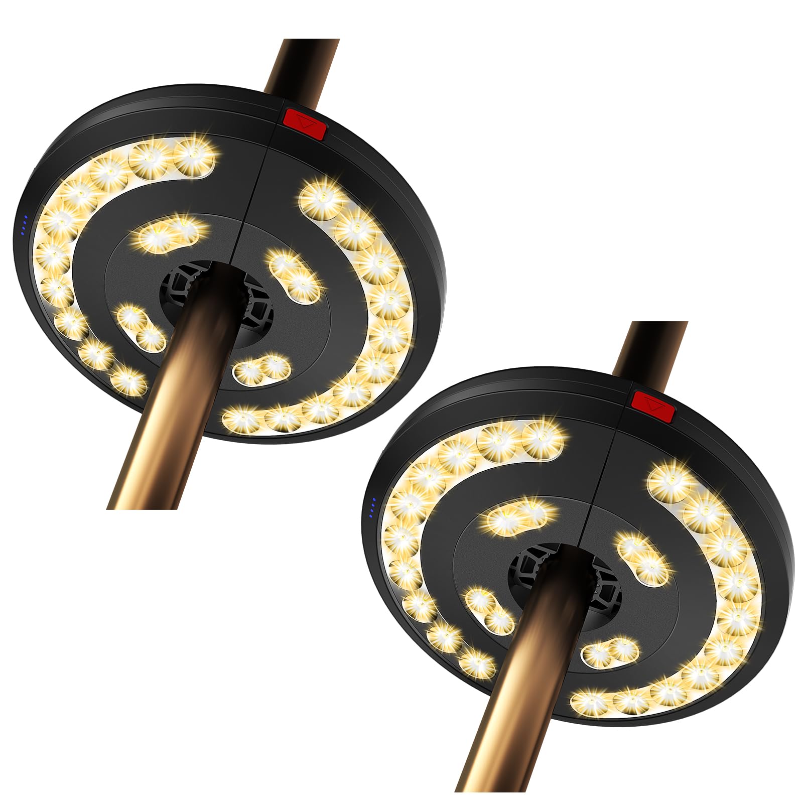 KHKFY KHKFY 2 pack Patio Umbrella Lights Outdoor LED 28 Light Modes for Patio Table Pool Backyard Decor Easy Install Fits Most Umbrella Poles