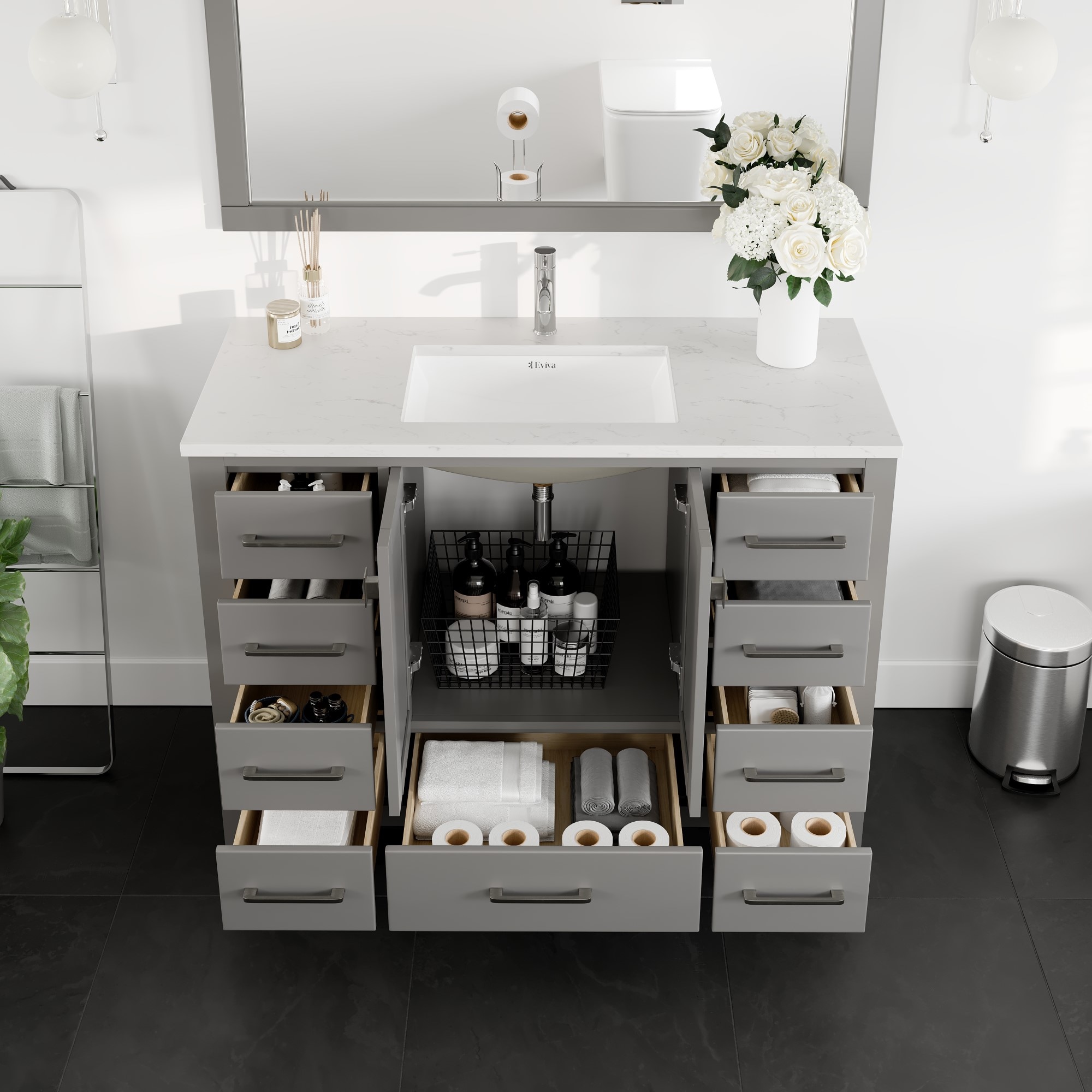 Eviva TVN414-42X18GR Bath-Vanity-Combo - View #4