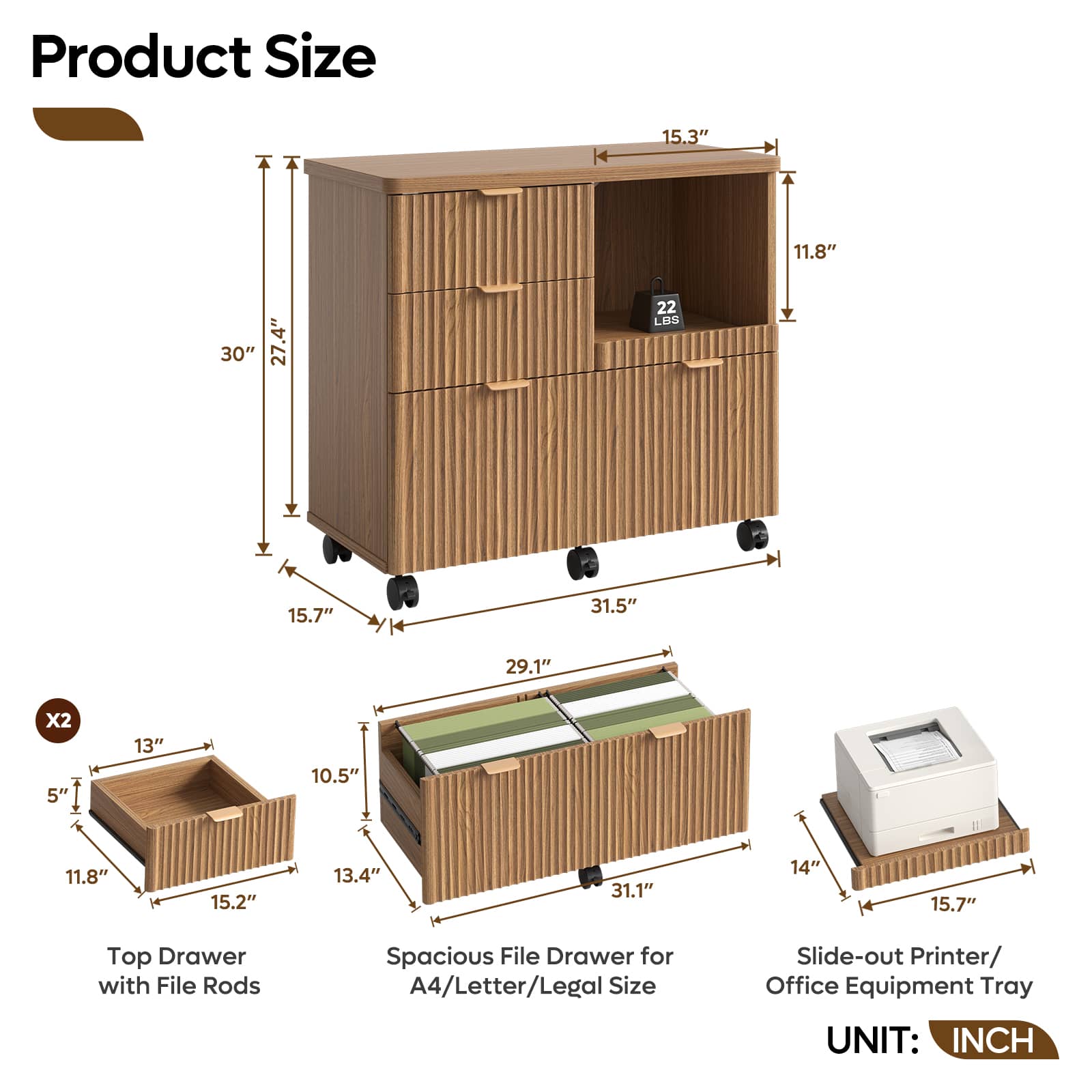 Bestier LOW-H300780A-BWOK Filing-Cabinets - View #7