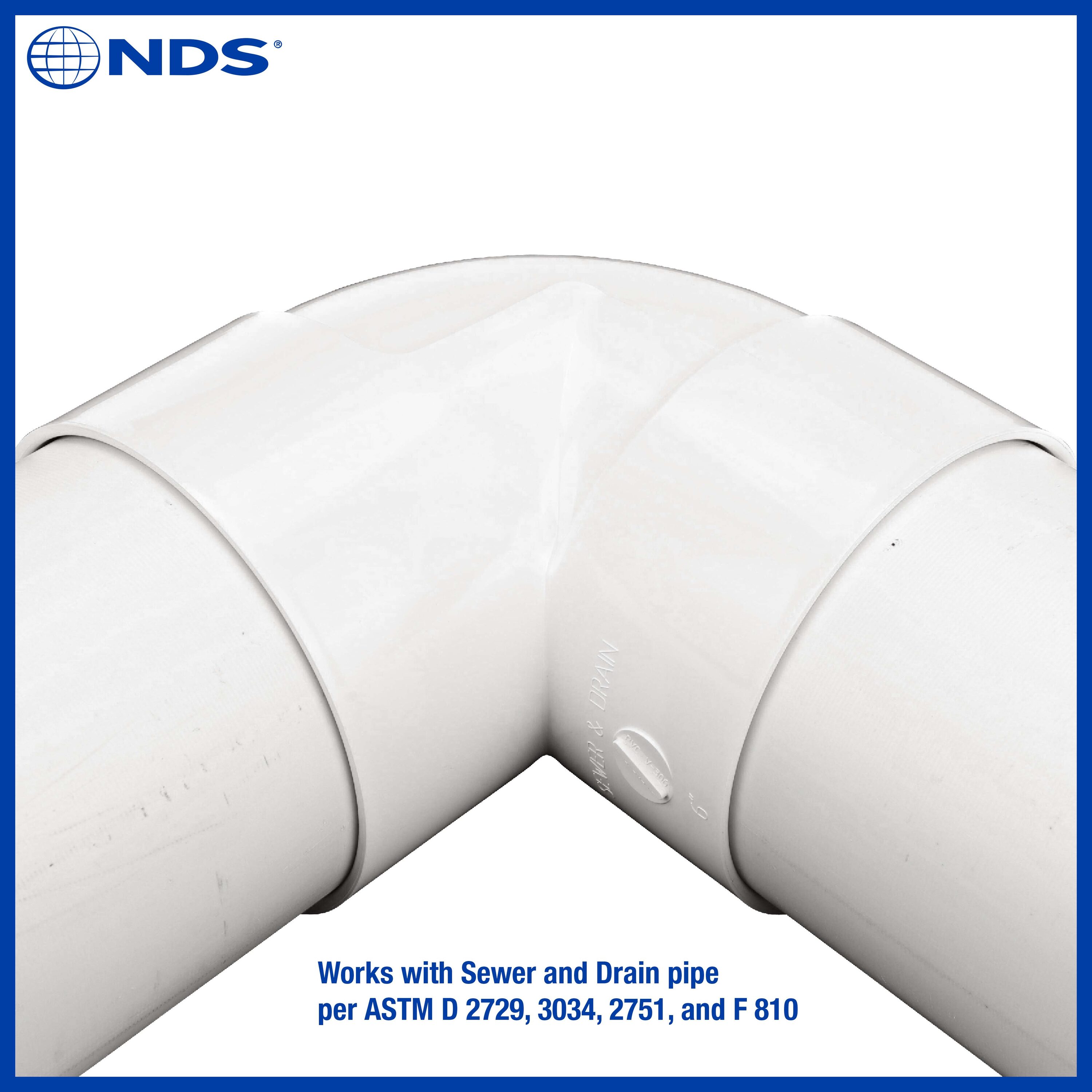 NDS PVC Sewer and Drain 90 Degree Elbow, 6 in. Hub X Hub in the Sewage ...