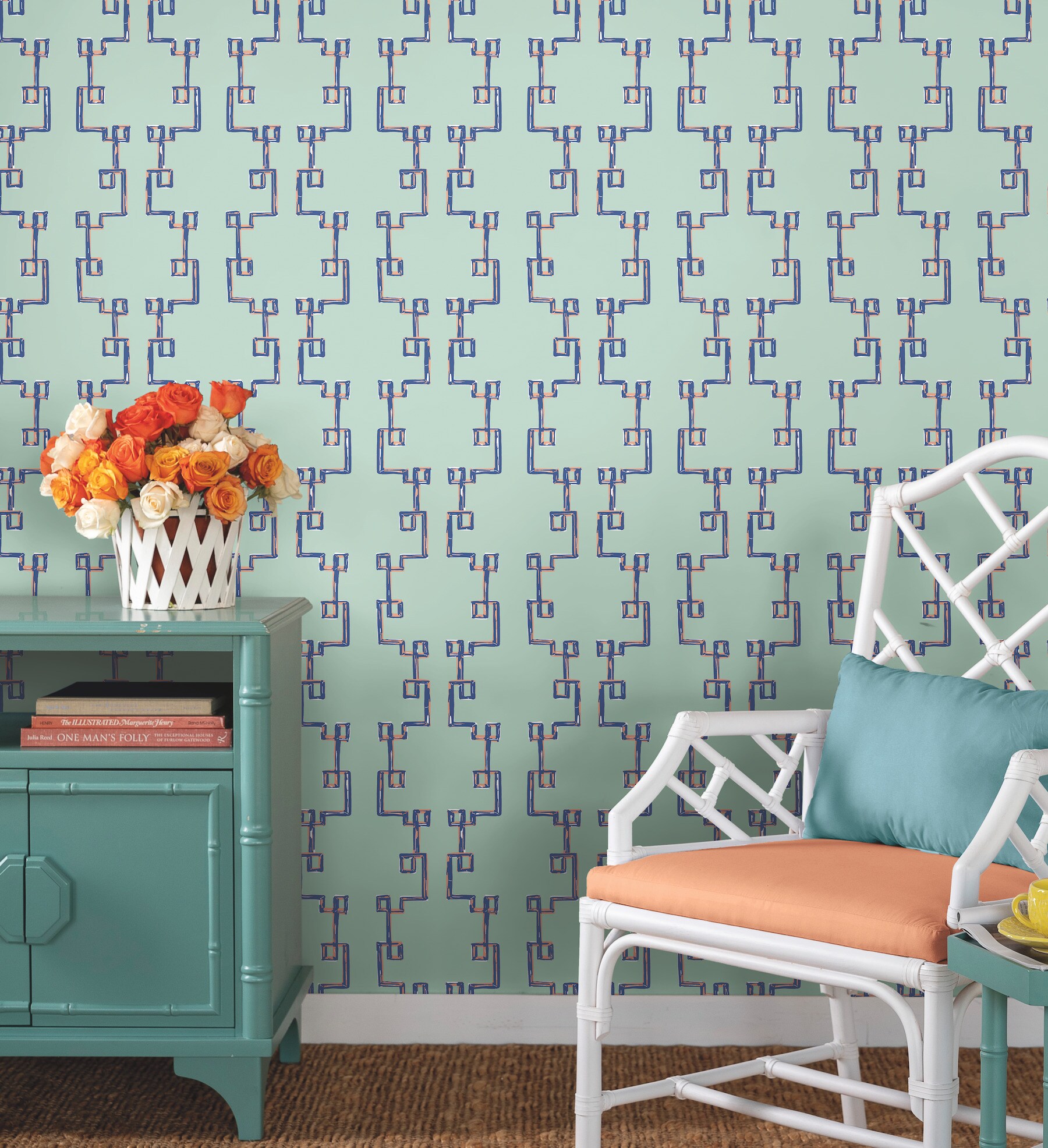 York Wallcoverings Sky Blue Bamboozled Peel and Stick Wallpaper in the ...