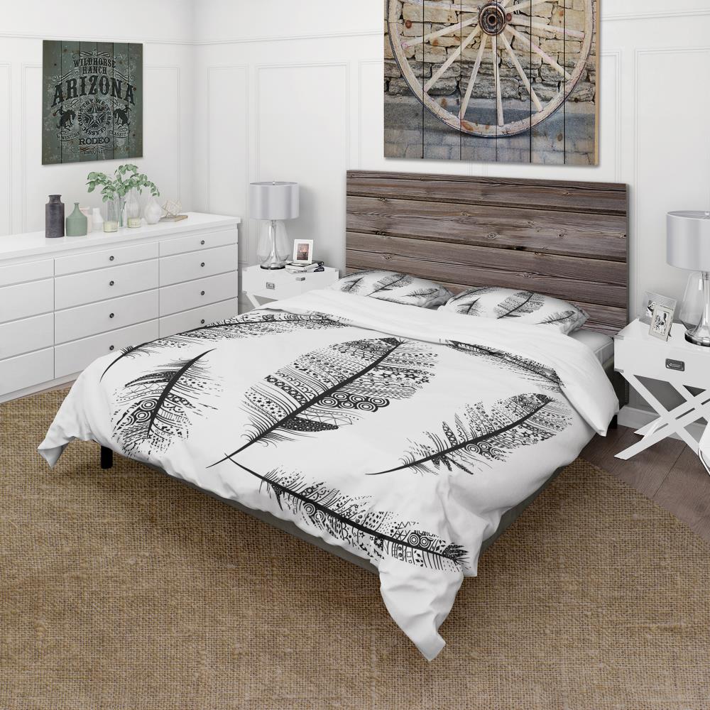 Designart BED19129-K N/AN/A 3 -Piece White King Duvet cover Set