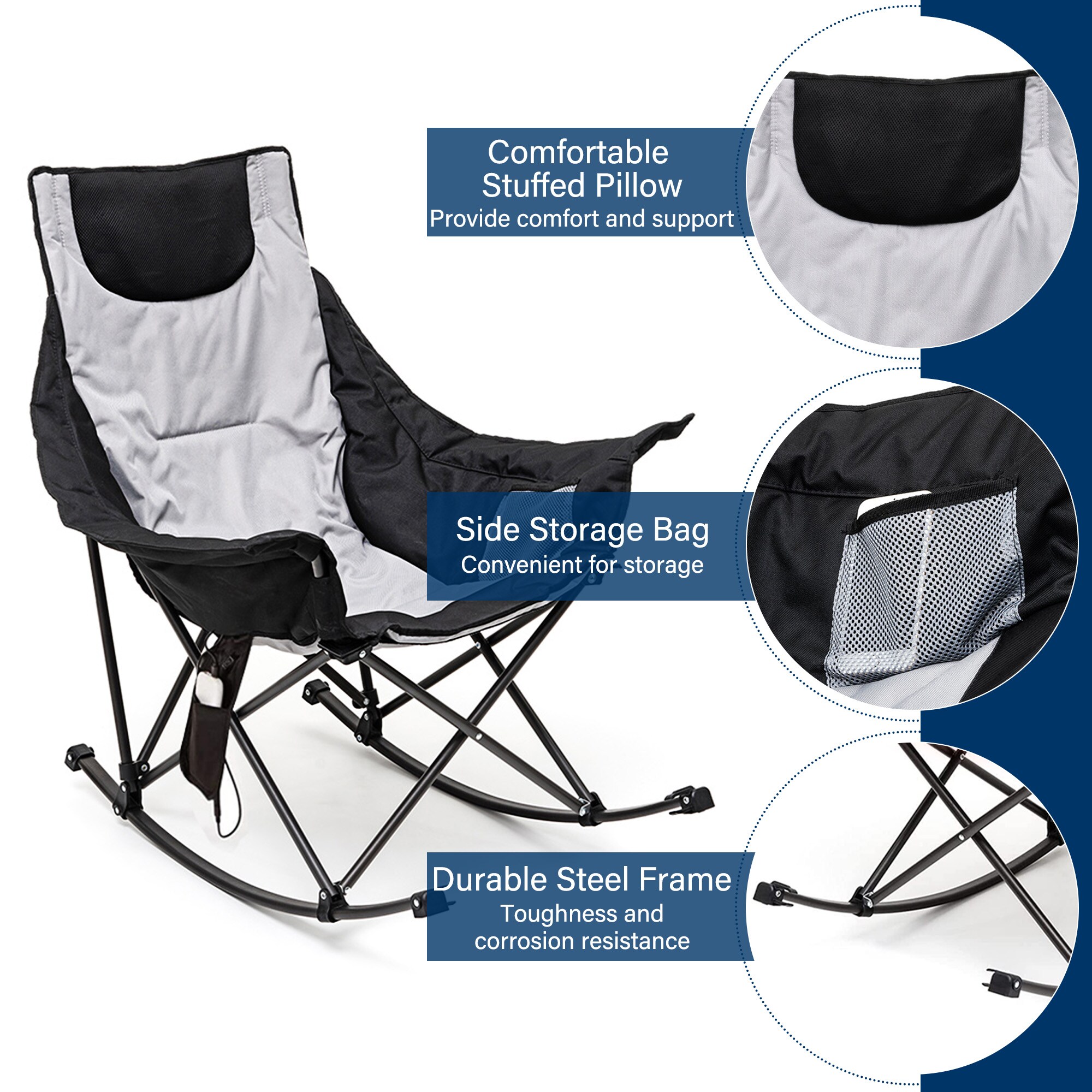 Mondawe MO-CCAC2026HGY1 Beach-Camping-Chairs - View #2