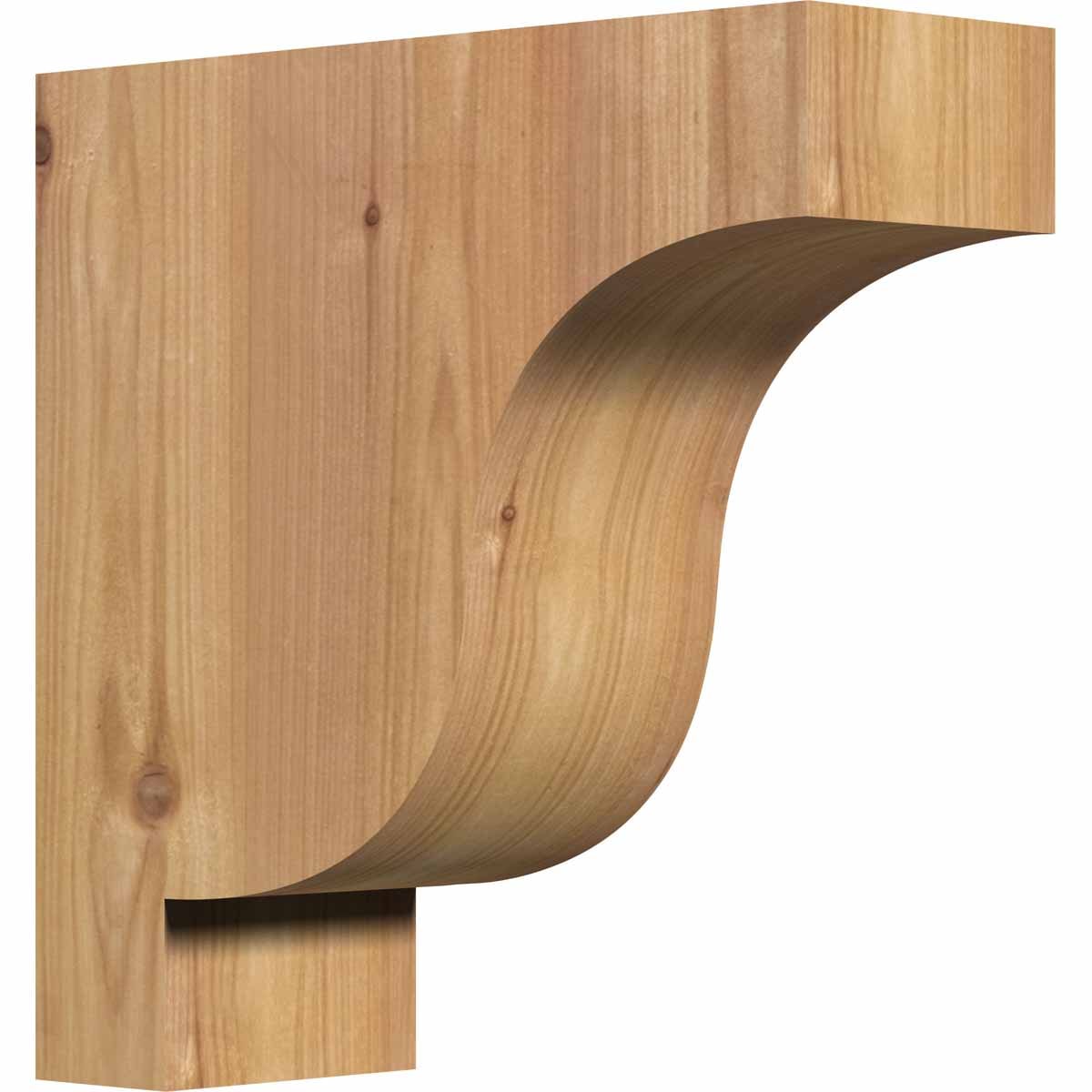 Ekena Millwork COR04X10X10NEW00SWR 3.5-in x 10-in x 10-in Newport Unfinished Western red cedar Wood Paintable/Stainable Corbel