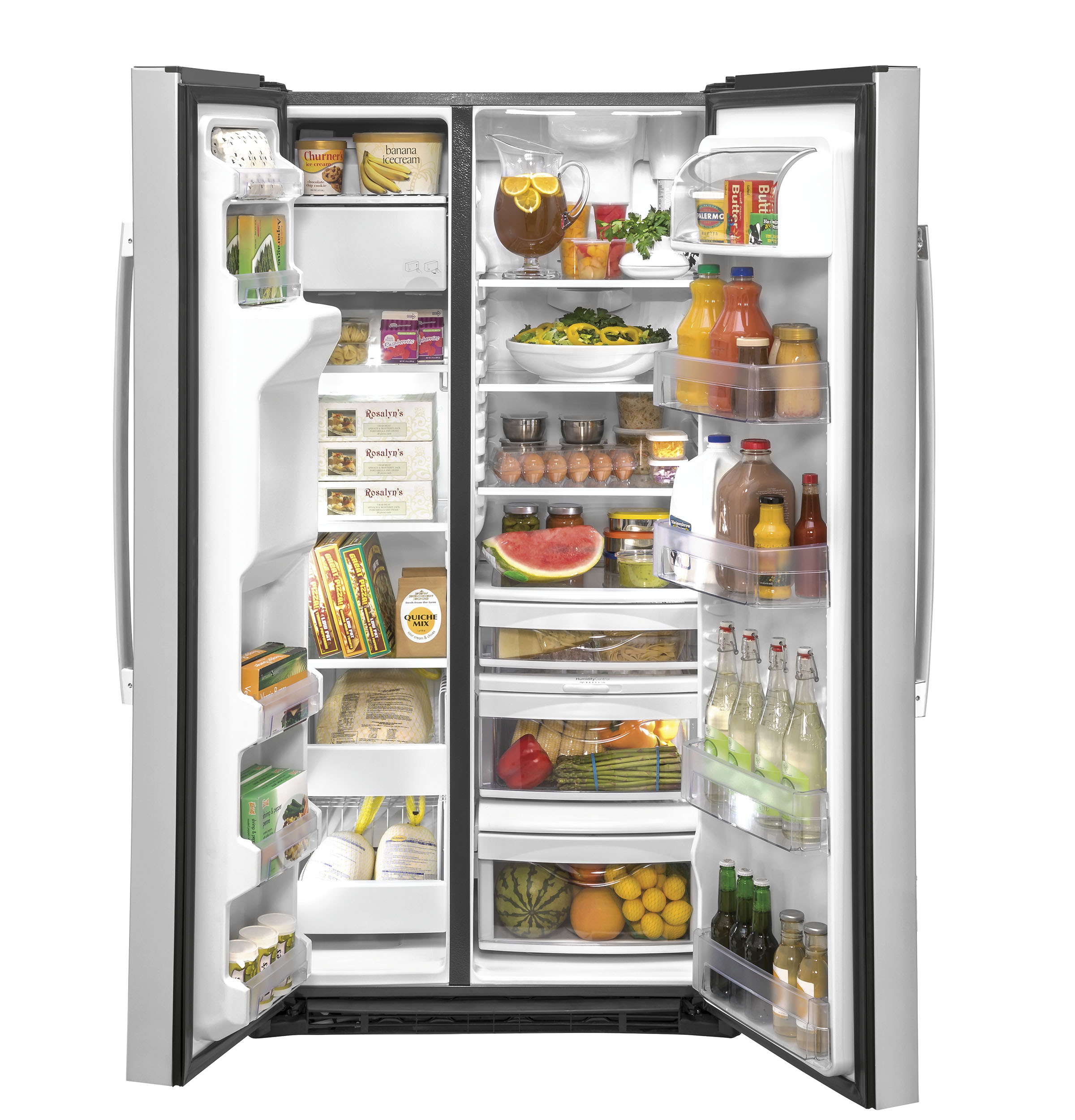 PZS22MYKFS by GE Appliances - GE Profile™ Series 21.9 Cu. Ft. Counter-Depth Side-By-Side  Refrigerator