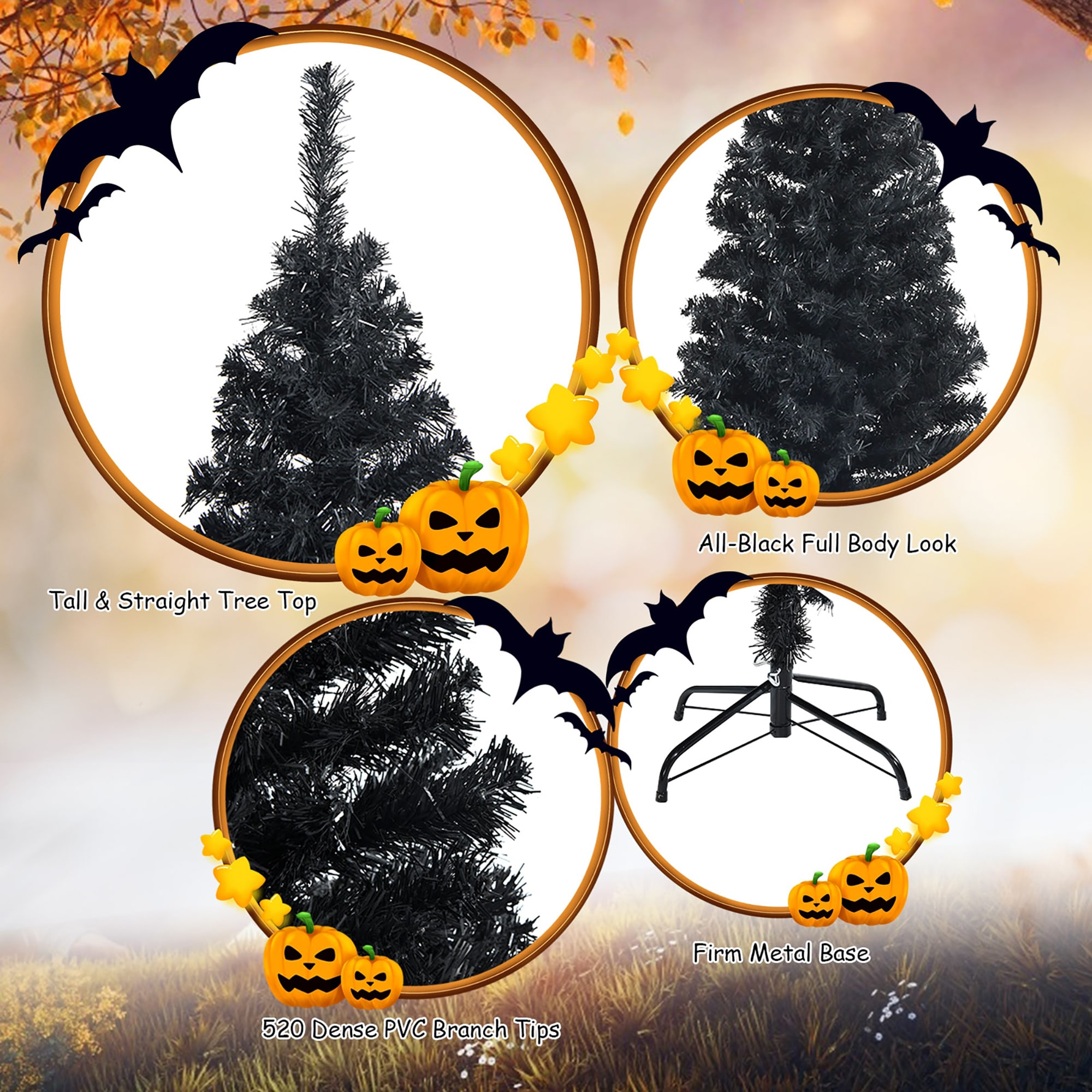 Forclover HYFW-TR106BK Artificial-Christmas-Trees - View #5