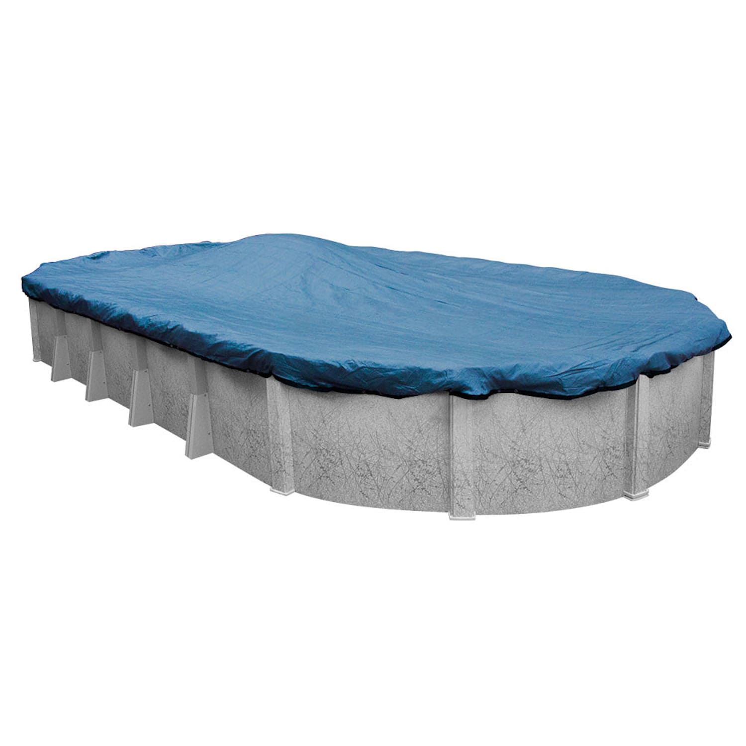 Pool Mate 541218 18-ft x 12-ft Econo-Mesh Polyethylene Winter Oval Pool Cover