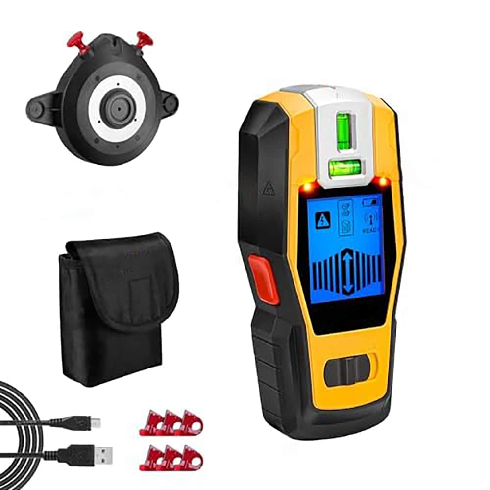 Etokfoks  2 in 1 Stud Finder with Laser Level Multi Surface Cross Line Laser and Wall Stud Scanner Tool
