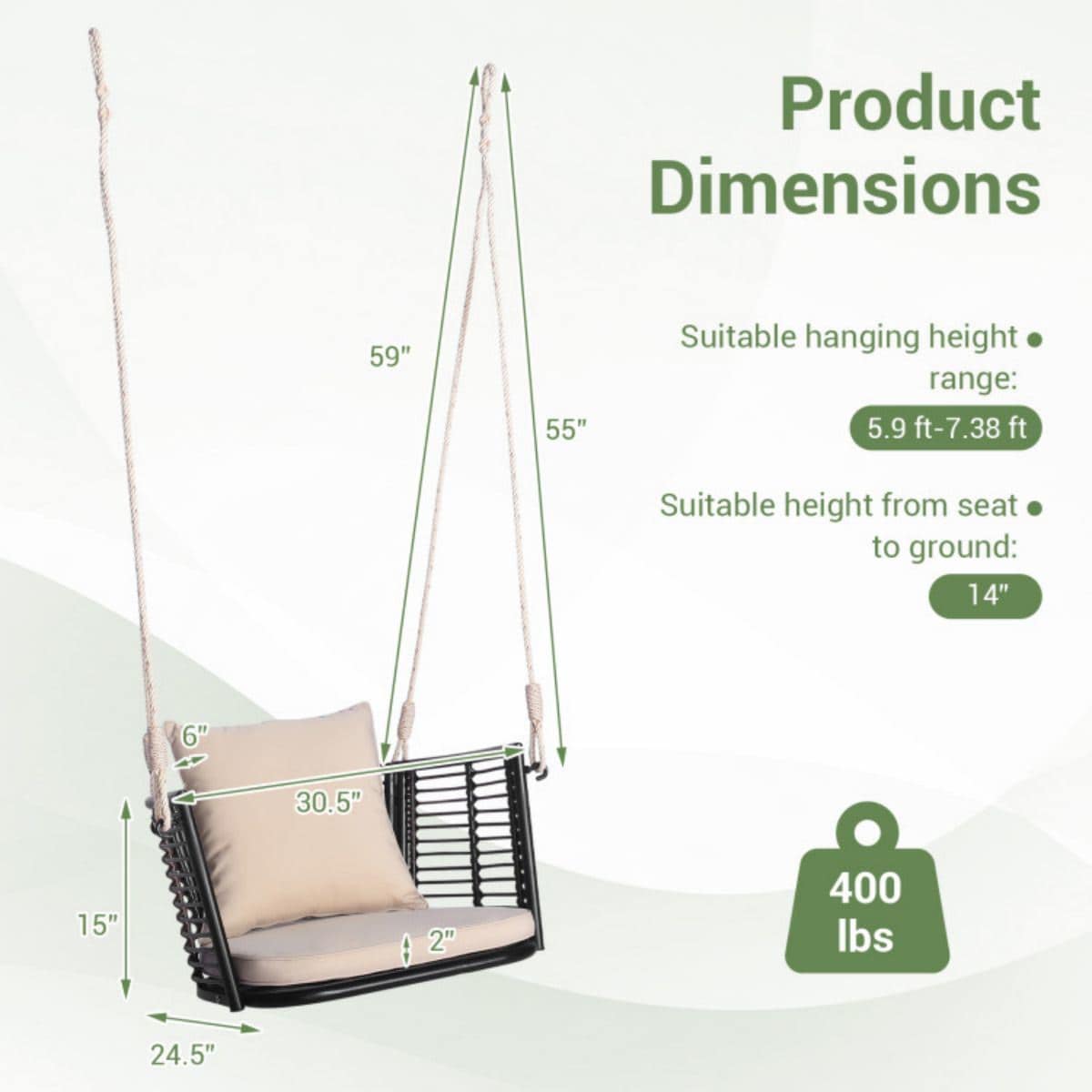 Maocao Hoom DB-C-UJN-SN02SS Swing-Gliders - View #3