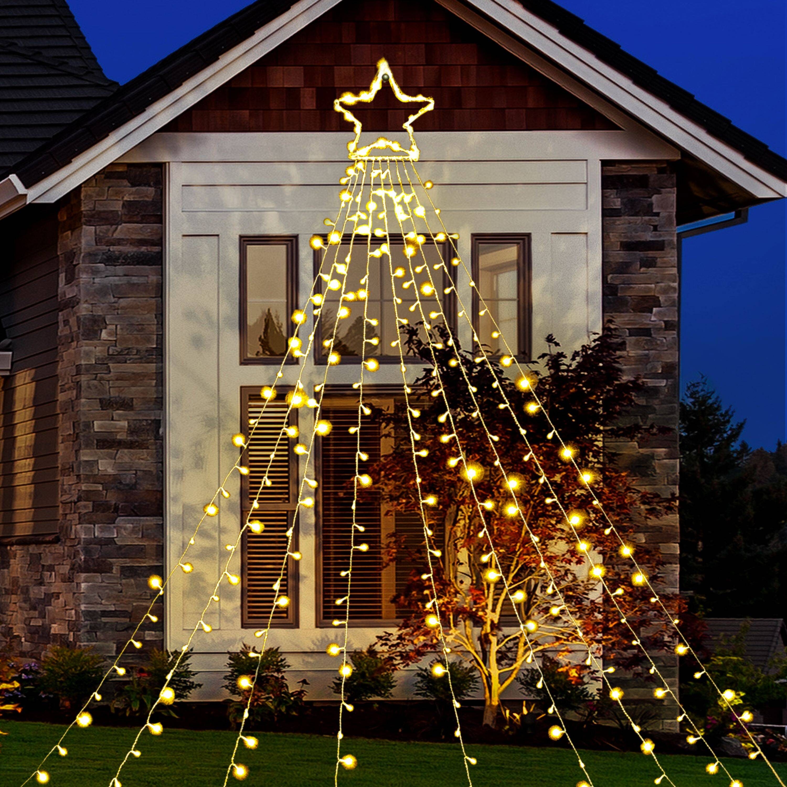 MAOYUE Window Lights 3 Pack Christmas Window Star Lights with Timer Battery  Operated Christmas Decorations 8 Lighting Modes with 3 Remote Controls for
