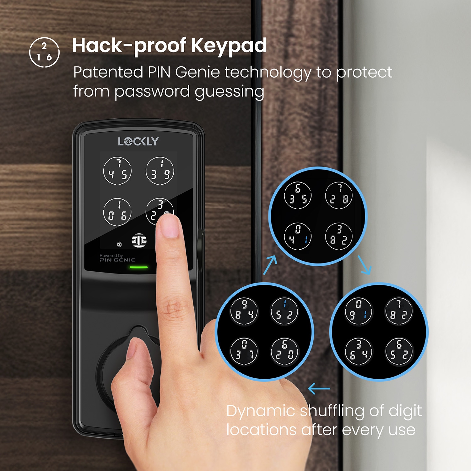 Lockly PGD728W-MB Electronic-Door-Locks - View #3