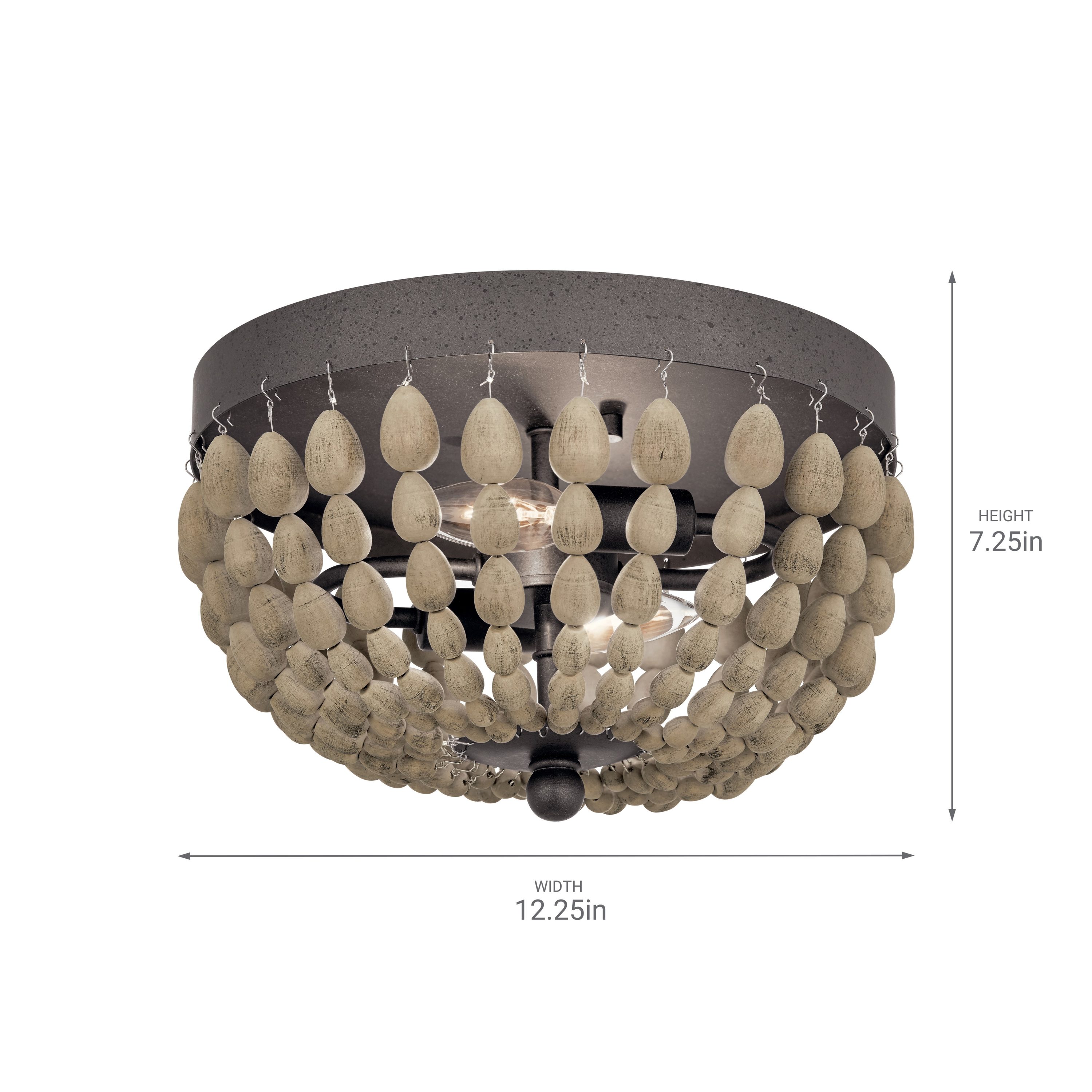 lowes beaded flush mount light