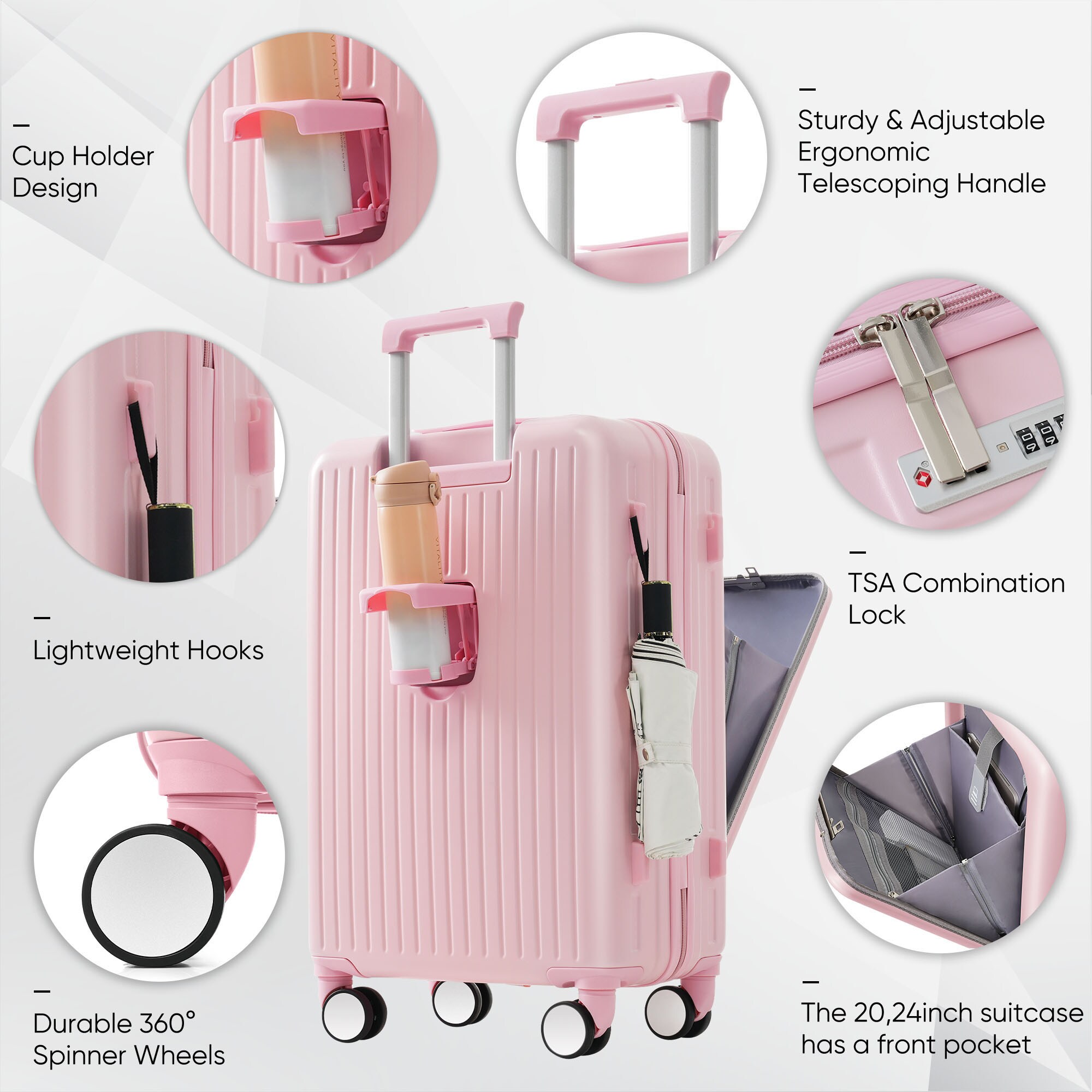 SINOFURN SYD9600008PK Luggage-And-Luggage-Sets - View #2