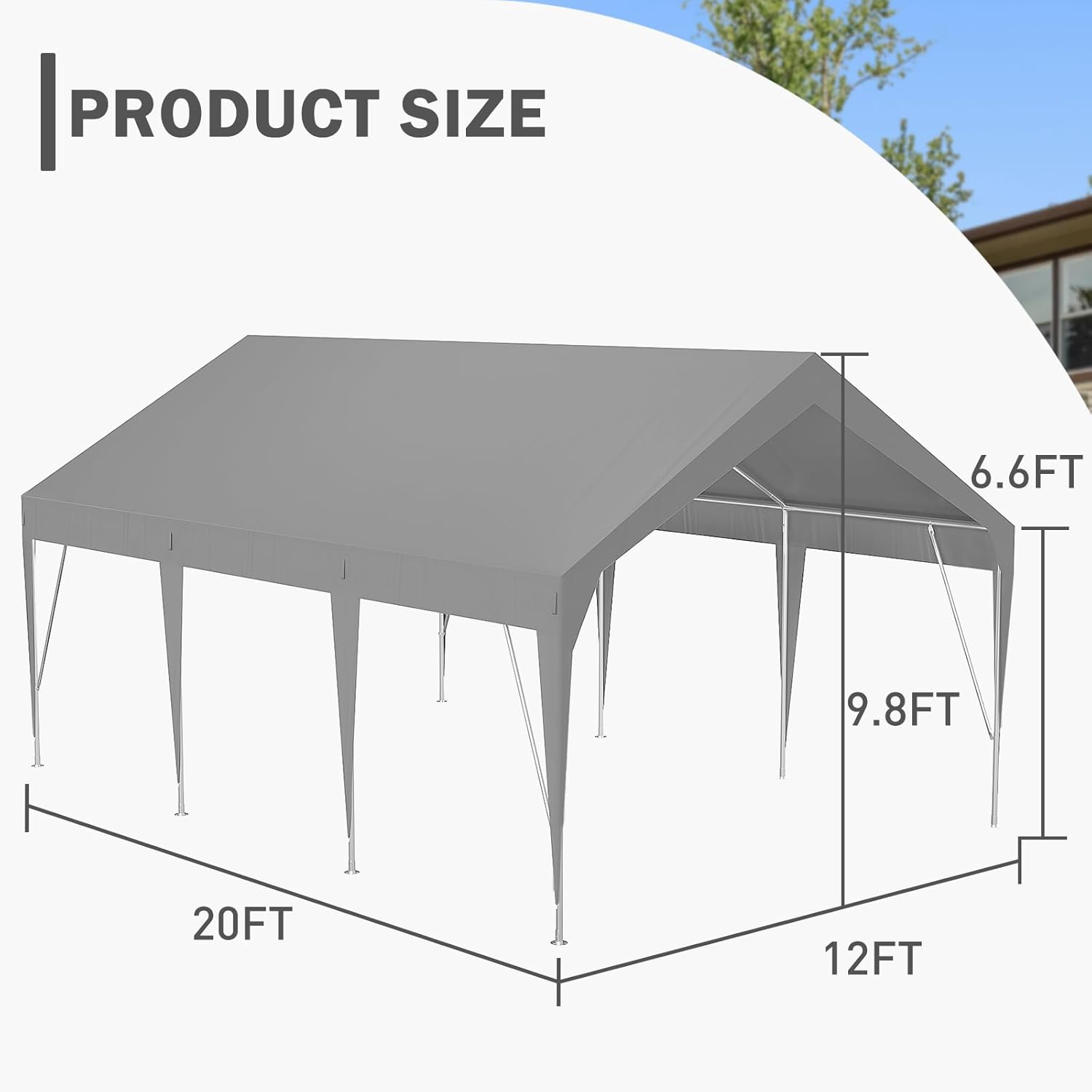 GAOMON CQC-0AKMFK-ZLKI Carport-Covers - View #4