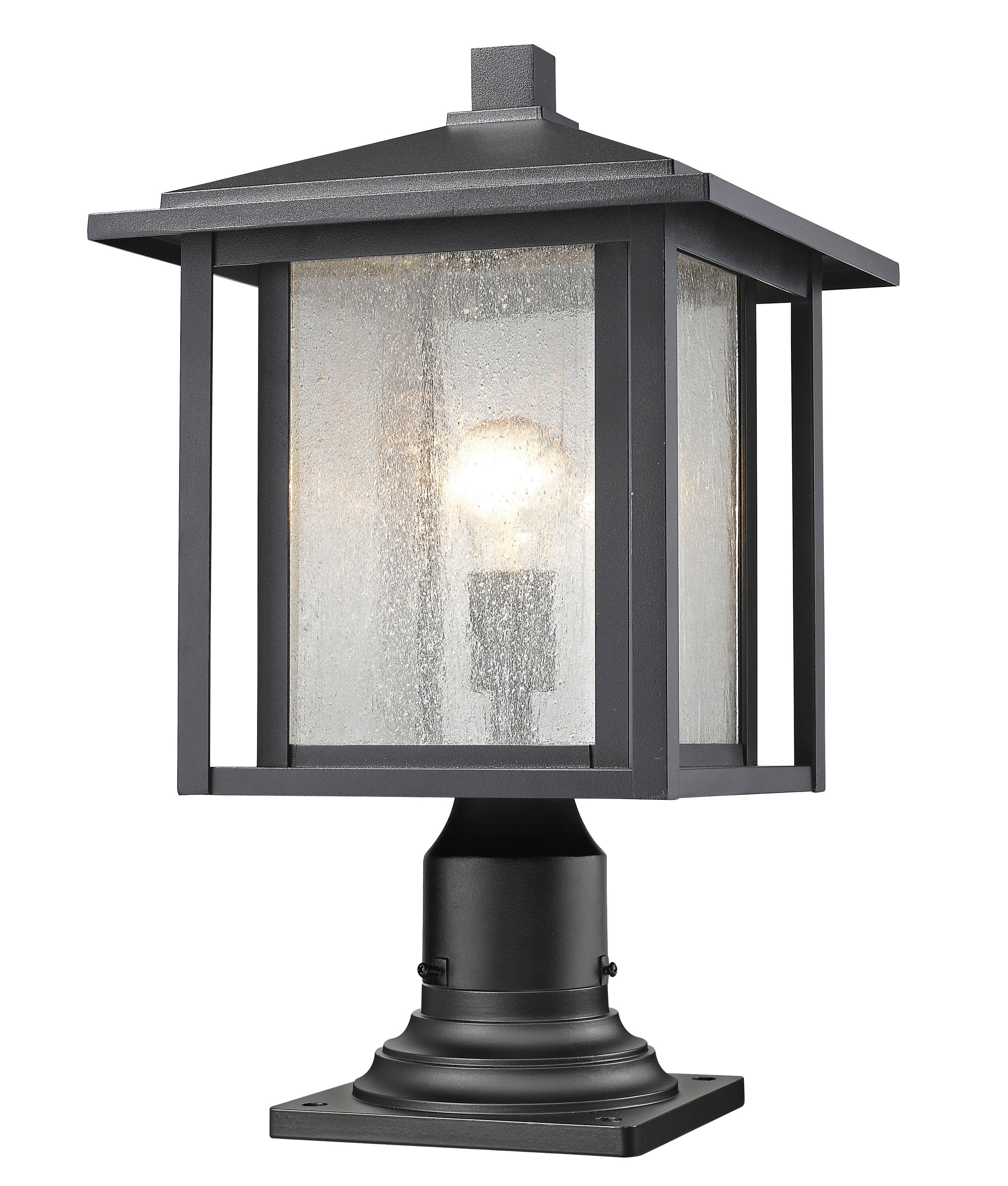 Z-Lite 554PHB-533PM-BK Aspen 18.25-Inches Black Modern/contemporary Outdoor Pier mount