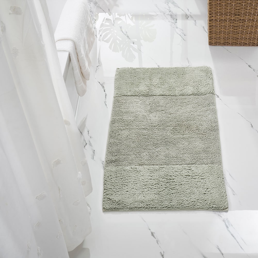 Granada Sage Luxurious Cotton 24" x 40" Bath Rug