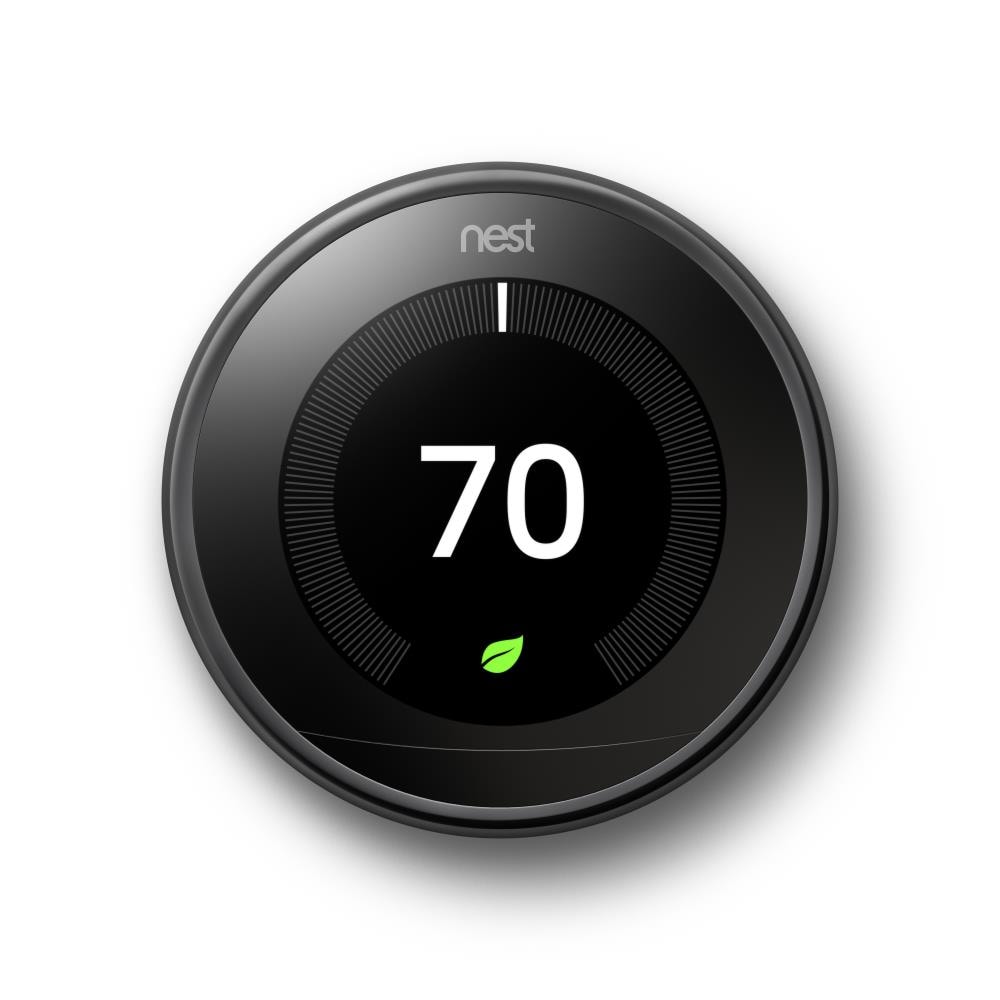 Google T3018US Nest Learning Smart Thermostat (3rd Generation) with WiFi Compatibility - Mirror Black