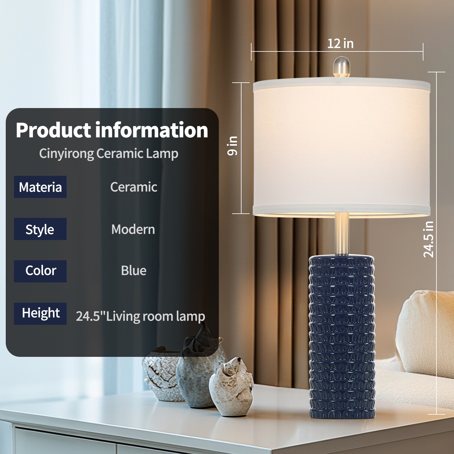 UrFurnishings TD-519 Table-Lamps - View #5