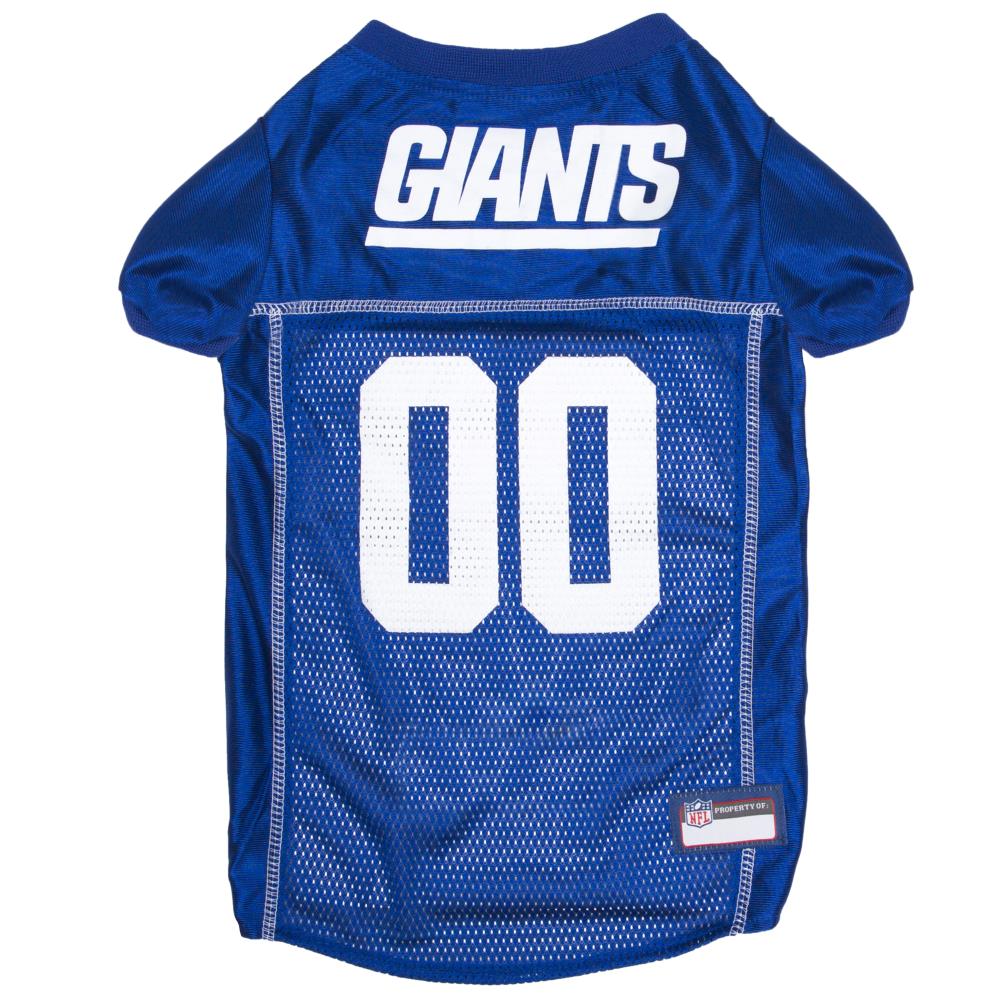 Pets First New York Giants Blue Dog Jersey Large (71- 90-lb) at