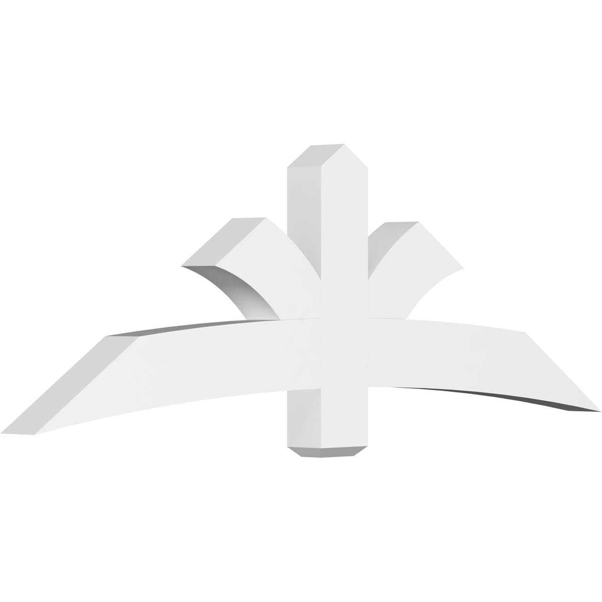 Ekena Millwork GBP072X24X0406DAV00 Davenport White PVC Gable bracket
