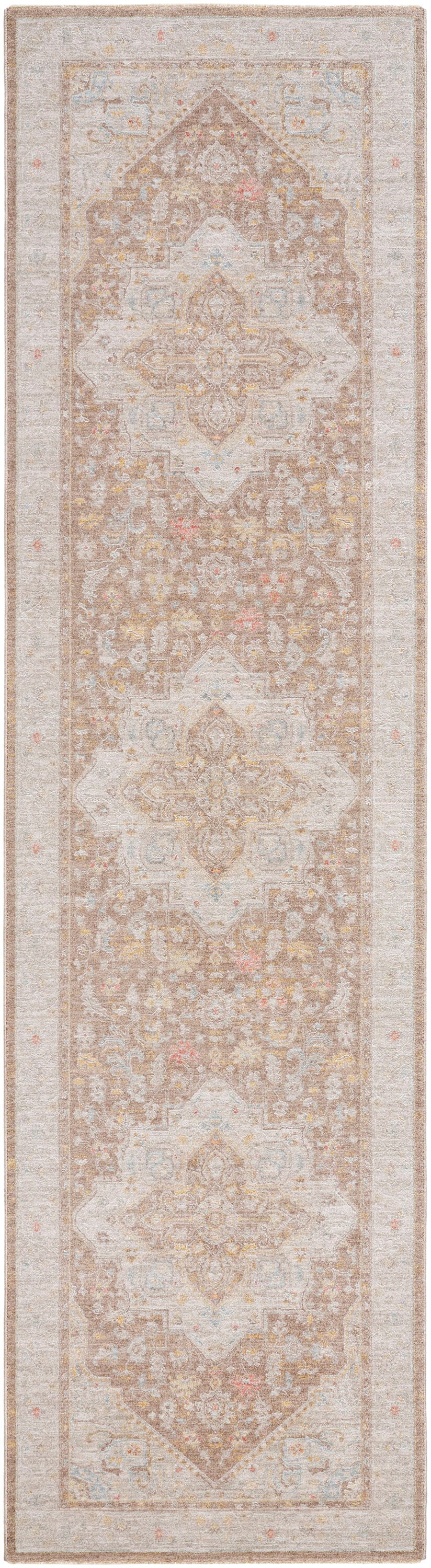 Livabliss AVT2366-2710 Avant Garde 2 x 10 (ft) Polyester Brown Rectangular Indoor Vintage Runner rug
