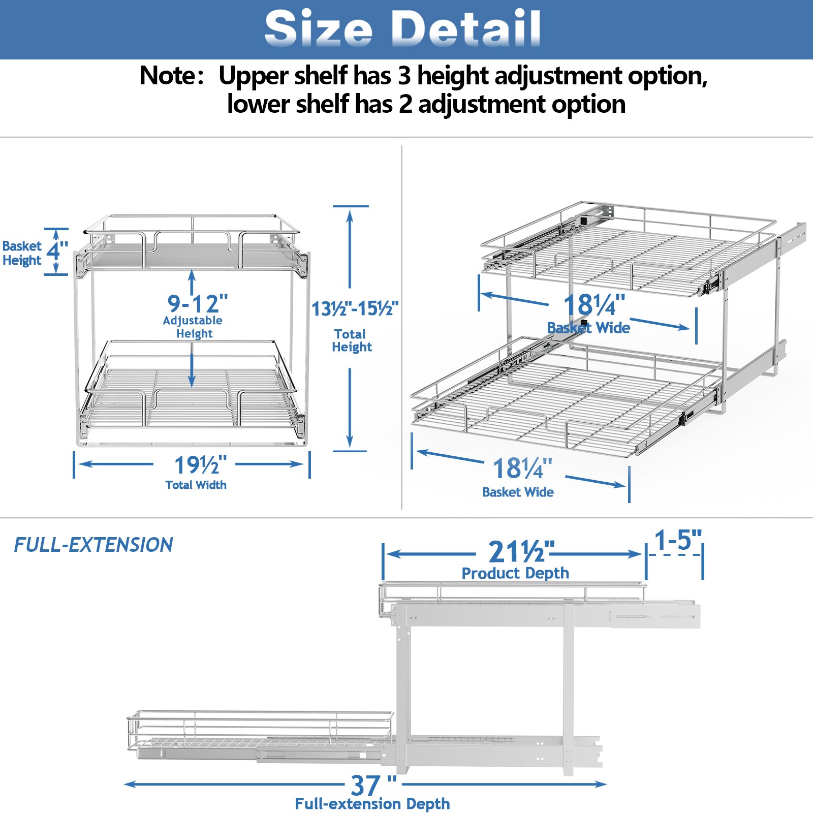 LOVMOR 2122-PULLOUTBASKET Pull-Out-Cabinet-Baskets - View #3