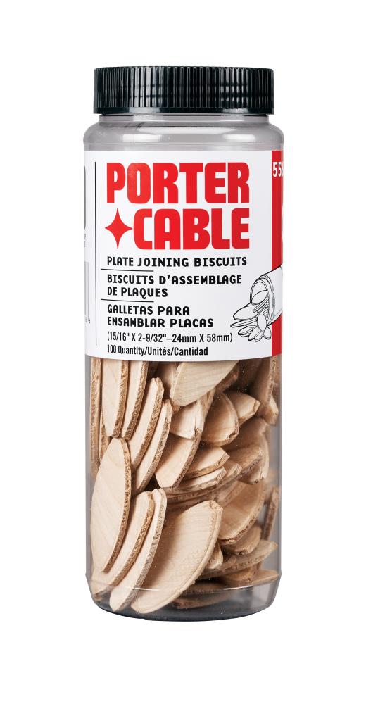 PORTER-CABLE Plate Joining Biscuits, Size 20 (24x58mm), 100-Pack