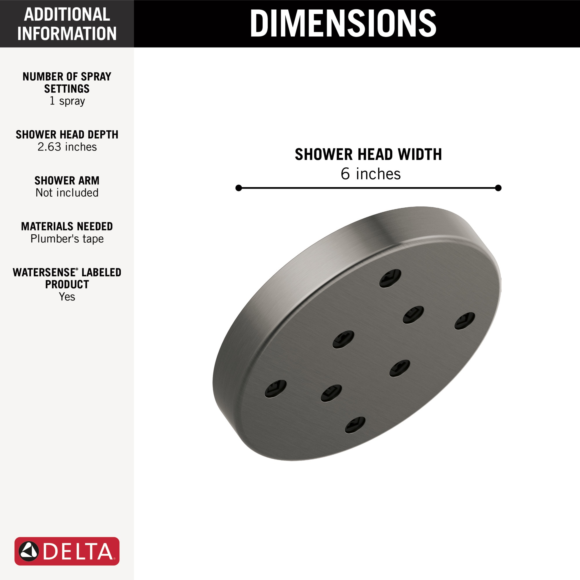 Delta 52175-KS-PR Fixed-Showerhead - View #2