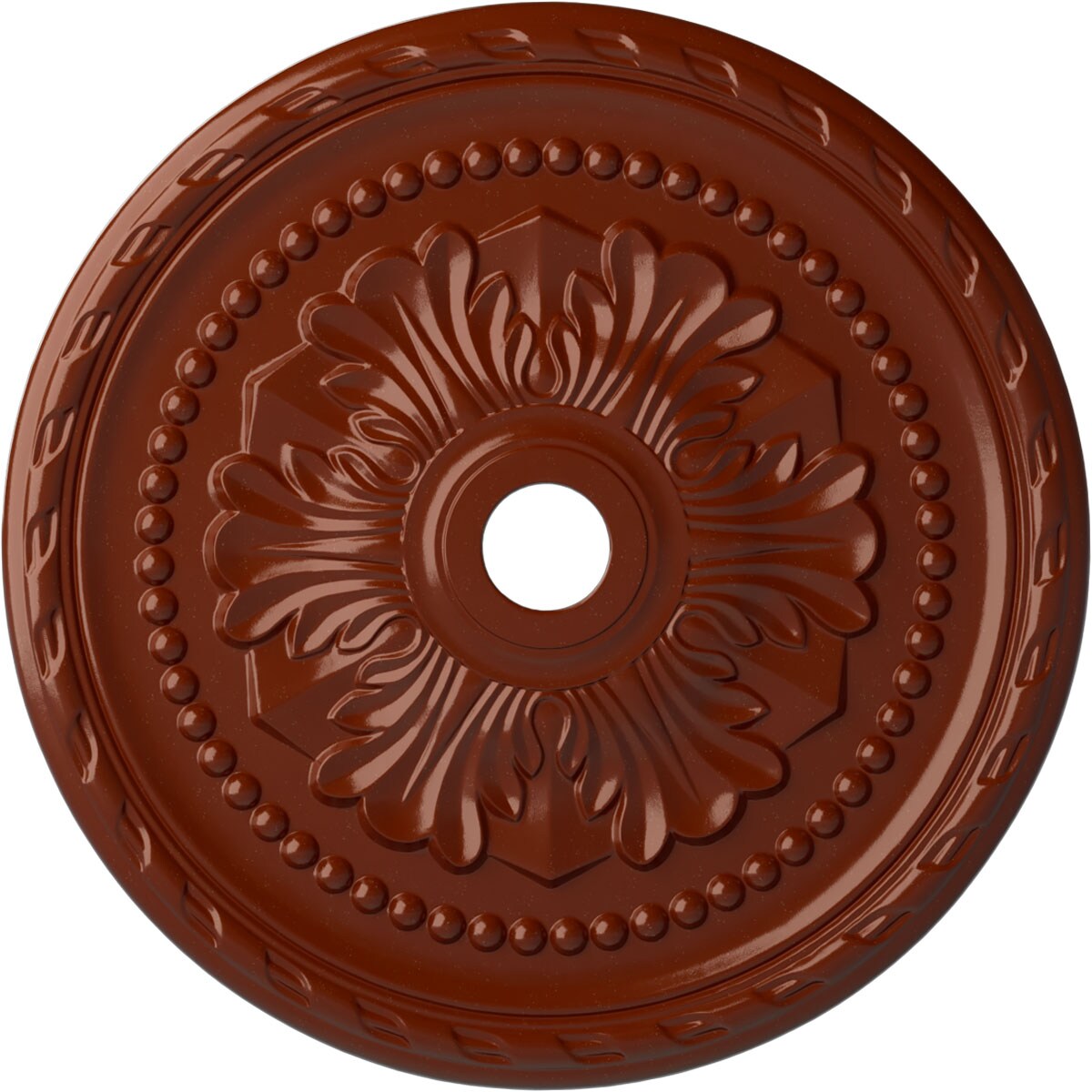 Ekena Millwork CM31PMFIF Palmetto 31.5-in W x 31.5-in L Painted Firebrick Polyurethane Whole Ceiling Medallion