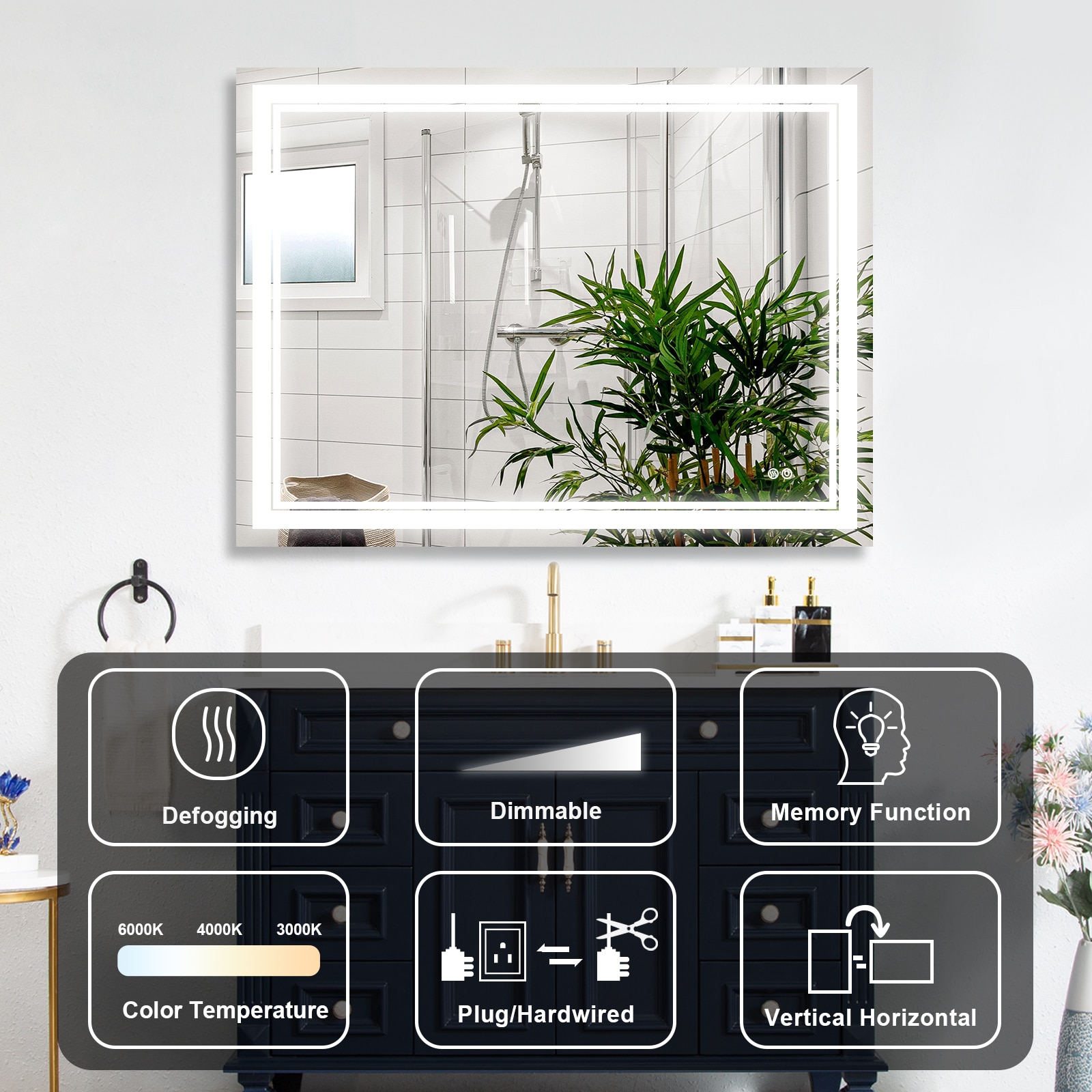 Forclover TAK-LM04F12436 Framed-Bath-Mirrors - View #4