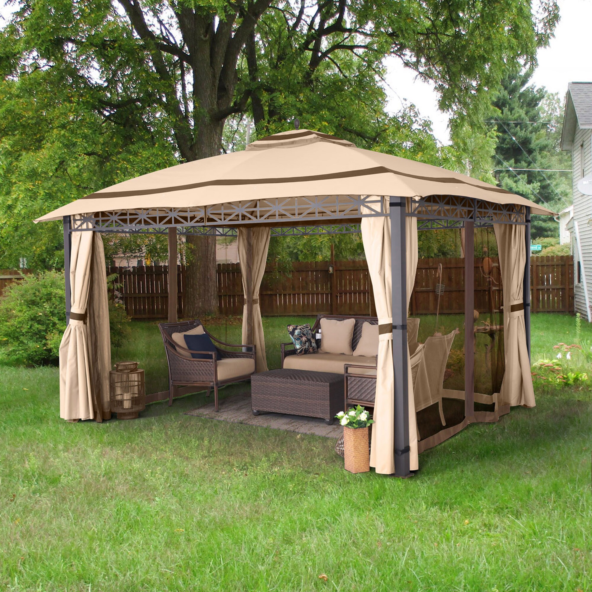 StarEcho GAZ13BK-2 Wood-Resin-Gazebos - View #6