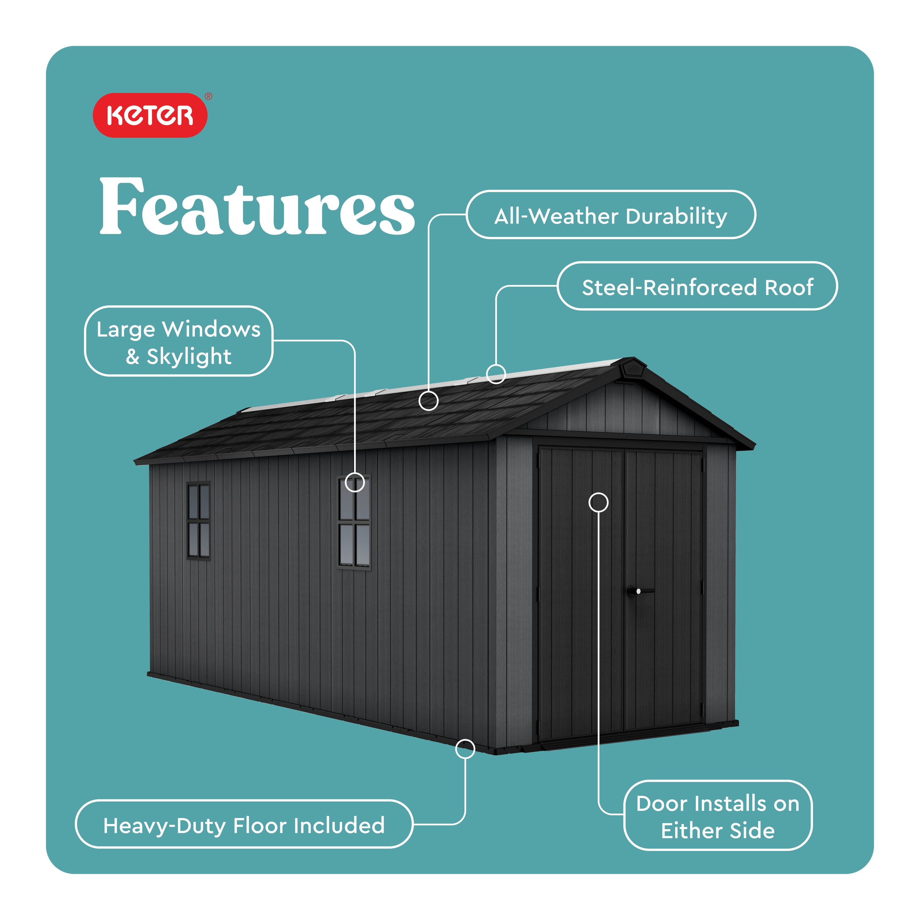 Keter 260212 Vinyl-Resin-Storage-Buildings - View #6