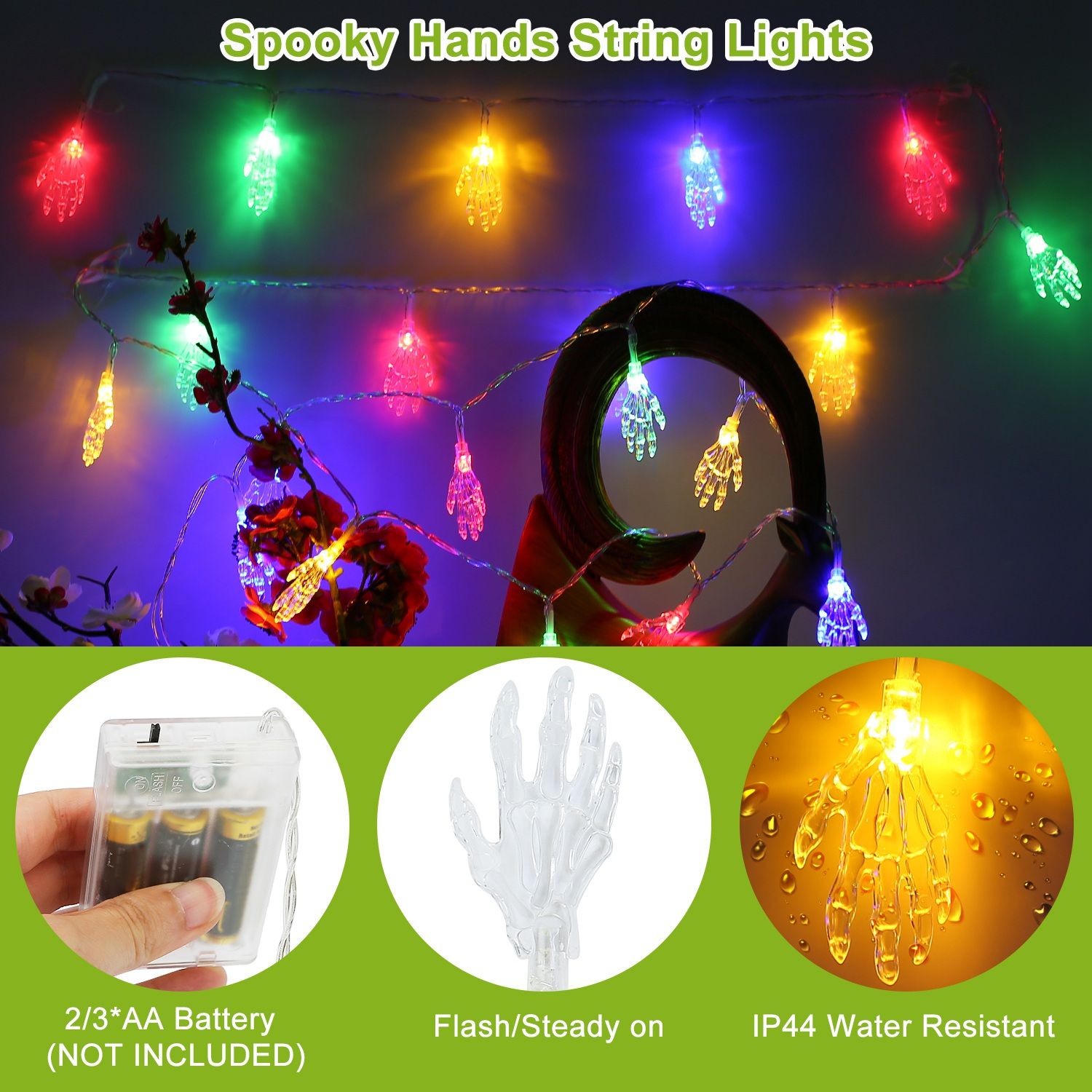 BEARSOLIM D0102HSR17G Halloween-String-Lights - View #6