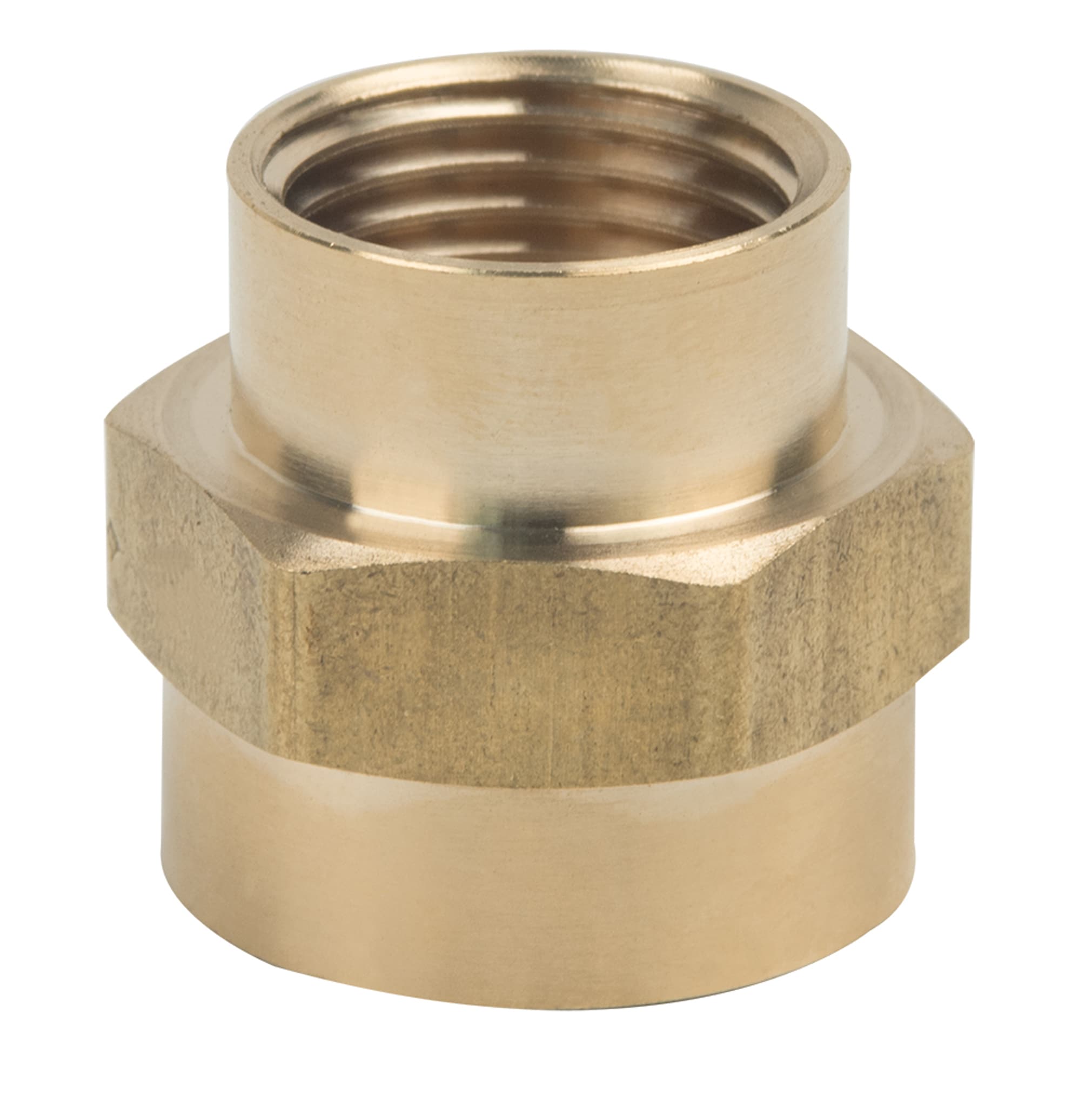 Brasscraft 3 4 In X 1 2 In Dia Threaded Reducing Union Coupling Fitting In The Brass Fittings Department At Lowes Com