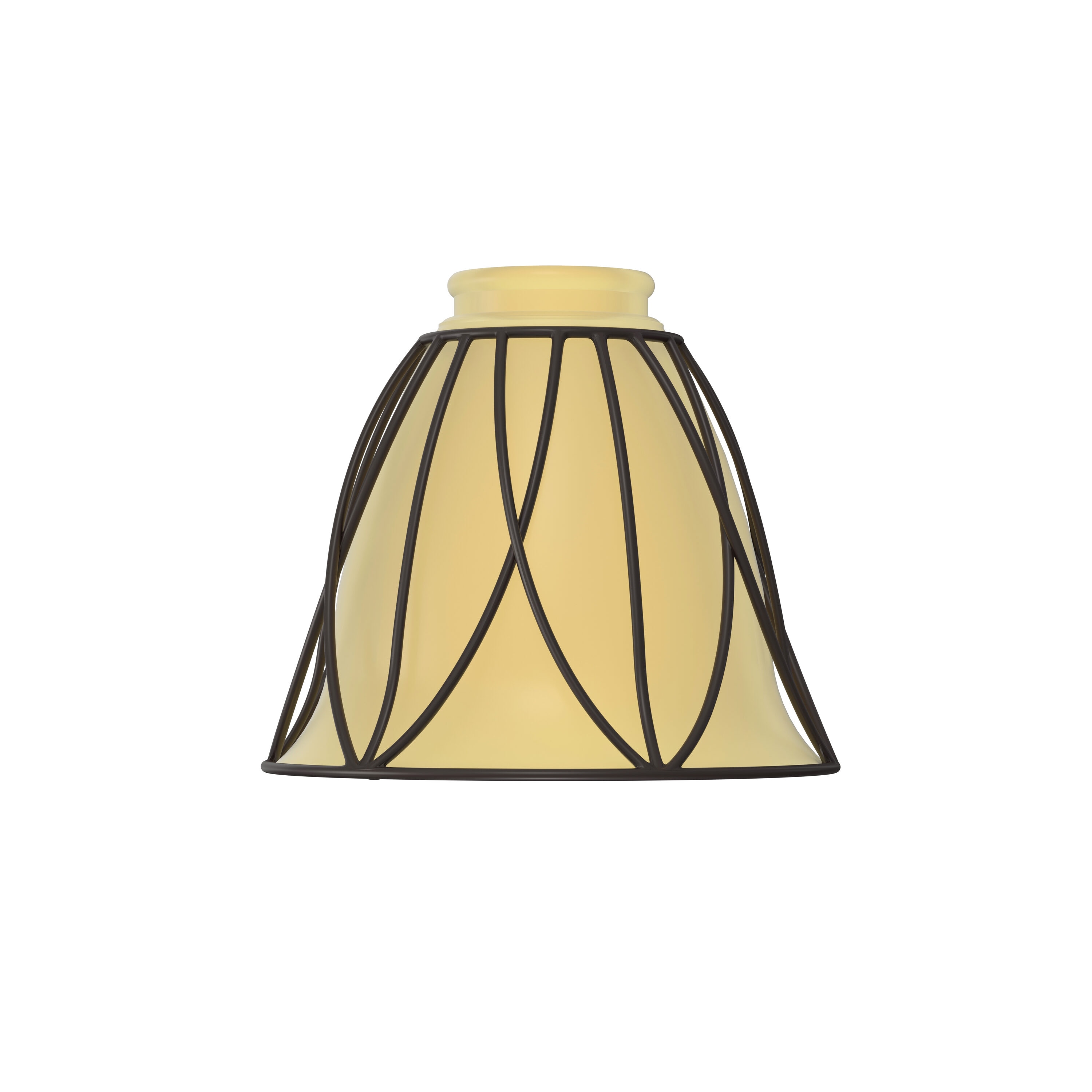 Style Selections G635BRZ Mix and Match 5.125-in x 6-in Bell Bronze Vanity light shade with 2-1/4-in Fitter (Lip Fitter)