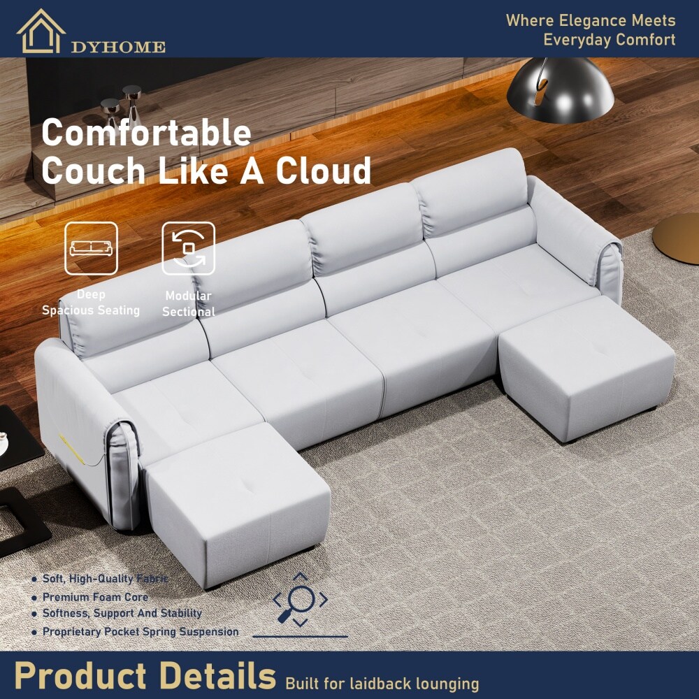 DYHOME HKSF-03GY-4U Sofas-Loveseats - View #2