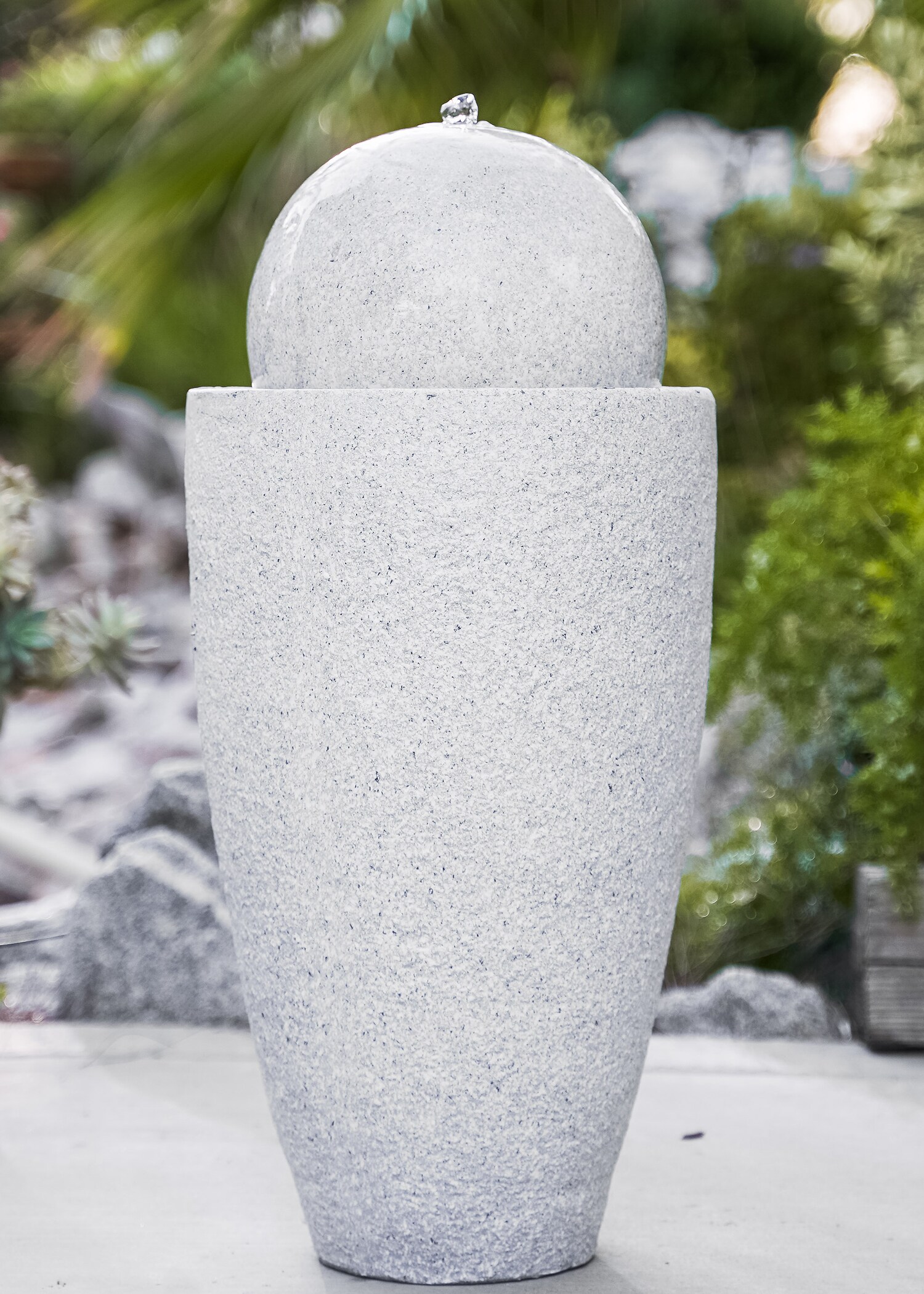 XBrand 25.6-in H Stone Outdoor Fountain Statue Pump Included at Lowes.com