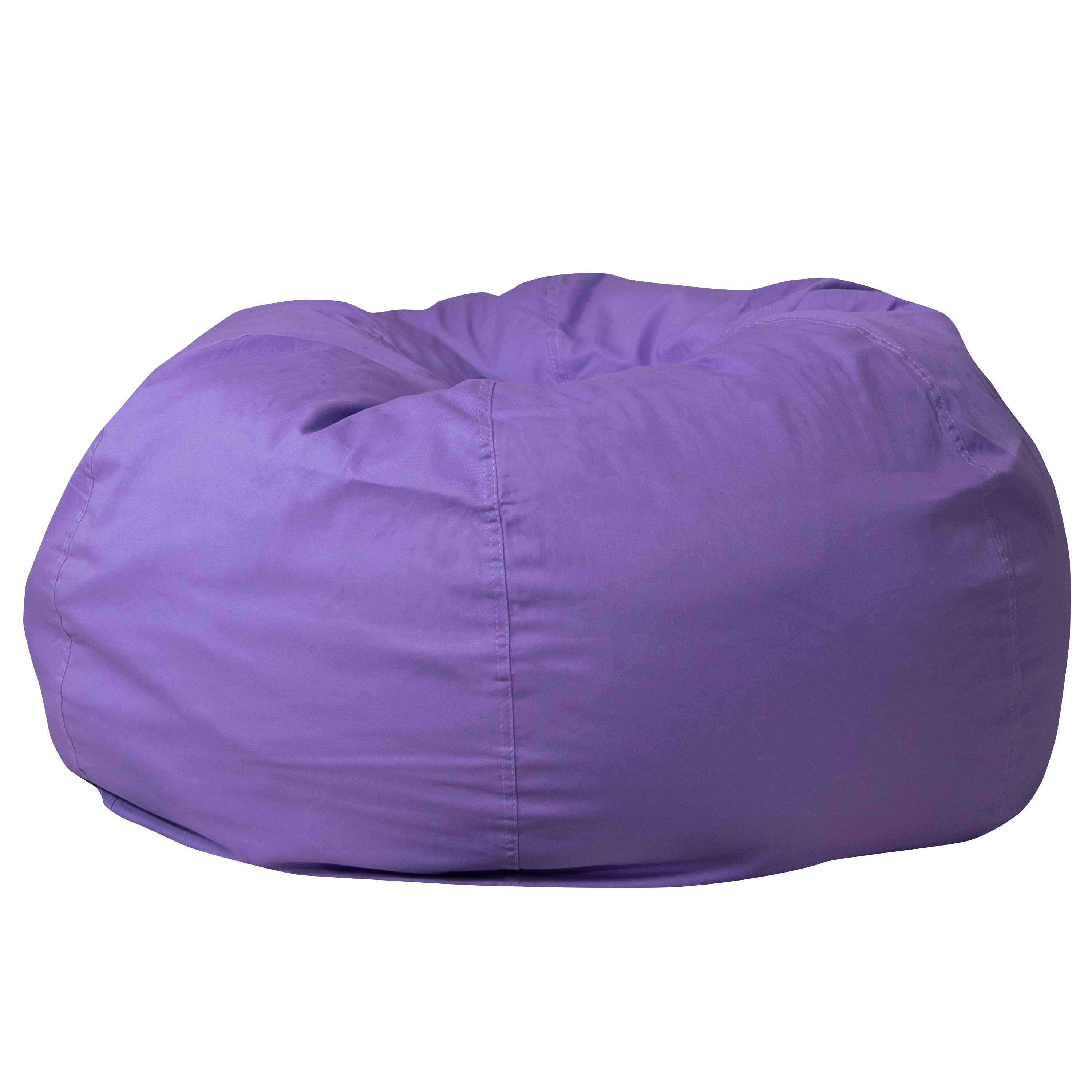 Oversized Solid Purple Refillable Bean Bag Chair for All Ages