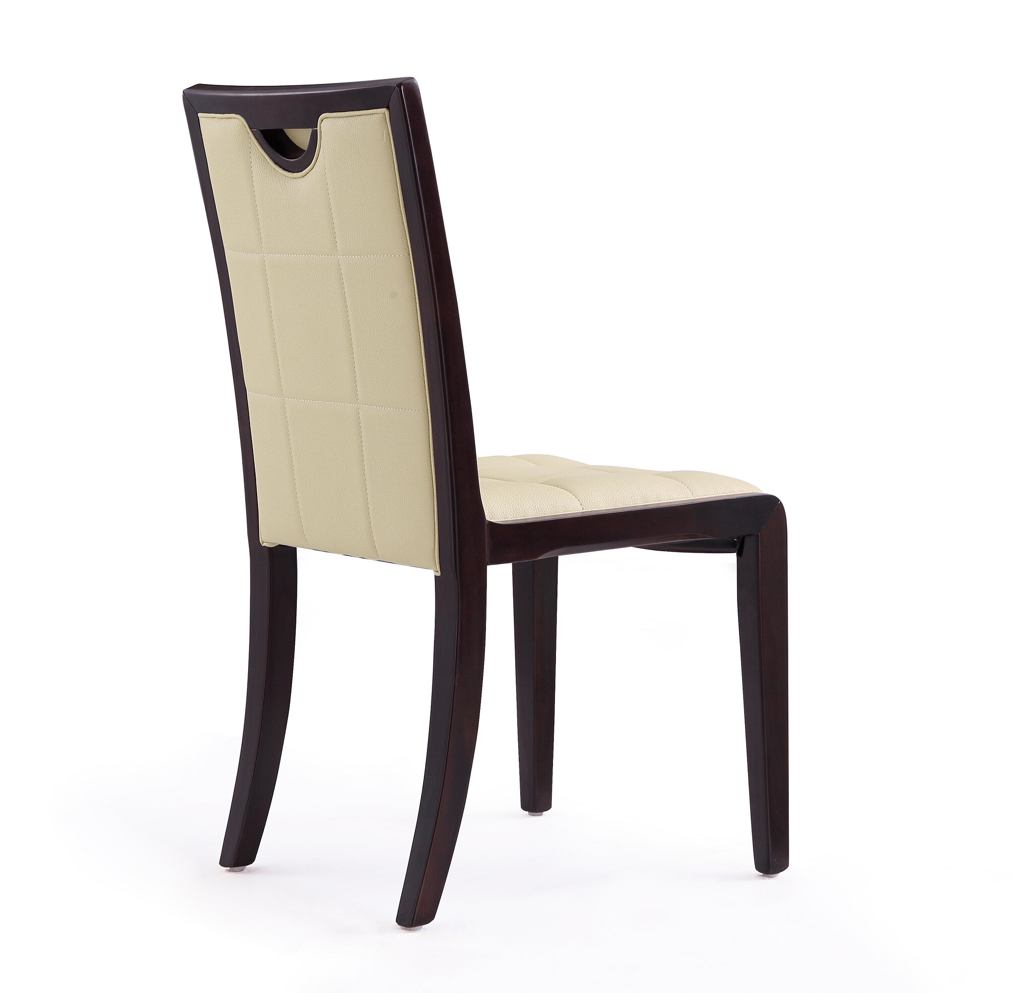 Alpine cream deals leather dining chairs