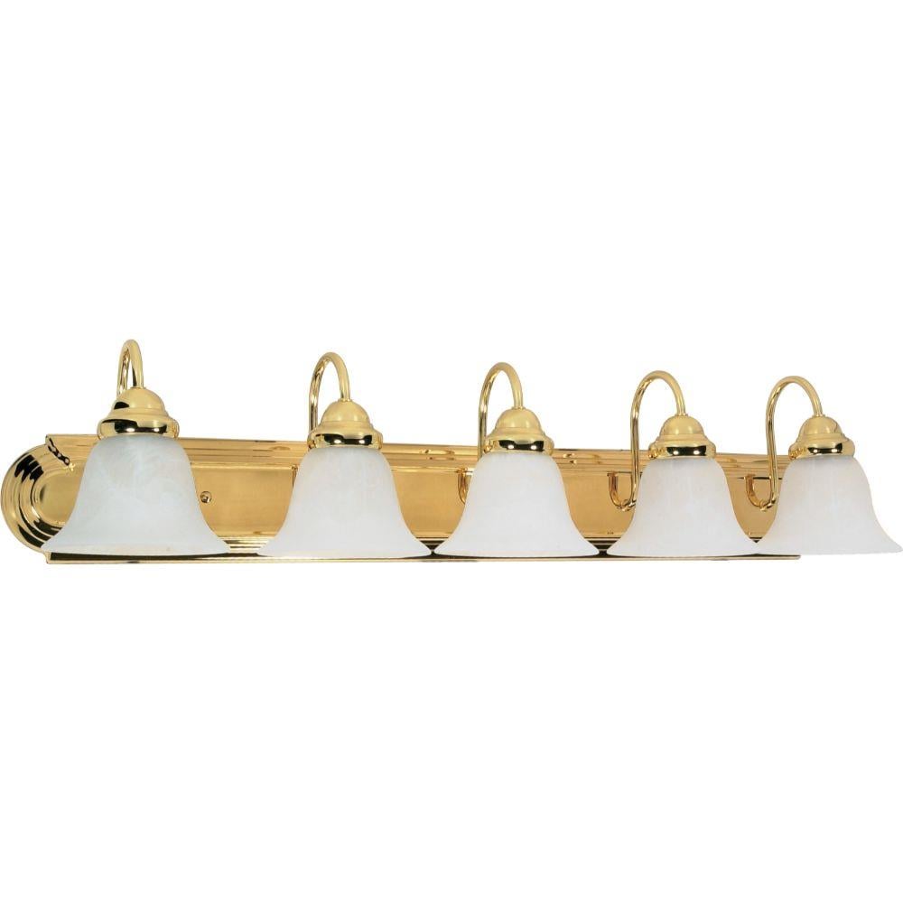  LW-SC514946 36-in 5-Light Polished Brass Transitional Vanity Light Bar
