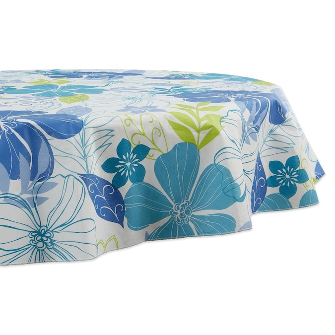 Dii Outdoor Tablecloth Tropical Bahama, Vinyl Table Covers Round