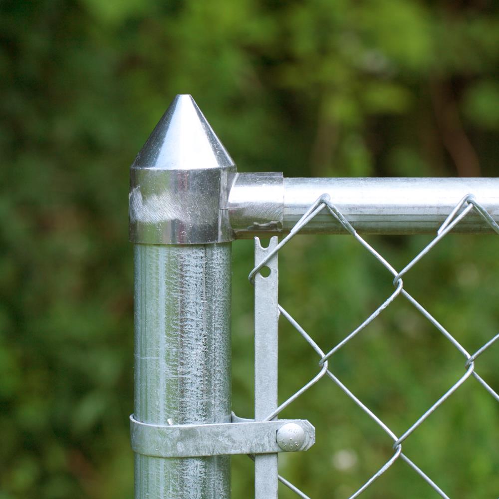 2-in W x 4-in L Aluminum Chain-link Fence Post Cap- Fits Common Post Measurement: 2-3/8-in x 2-3/8-in