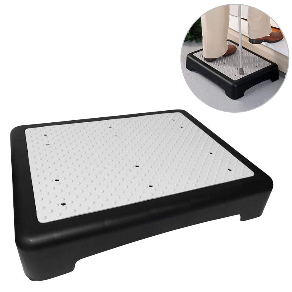 Etokfoks Unfinished PP Step Stool 4 in Height 500 lb Capacity Non Slip Top Bottom Indoor Outdoor Use 1 Pack #LET5W267F