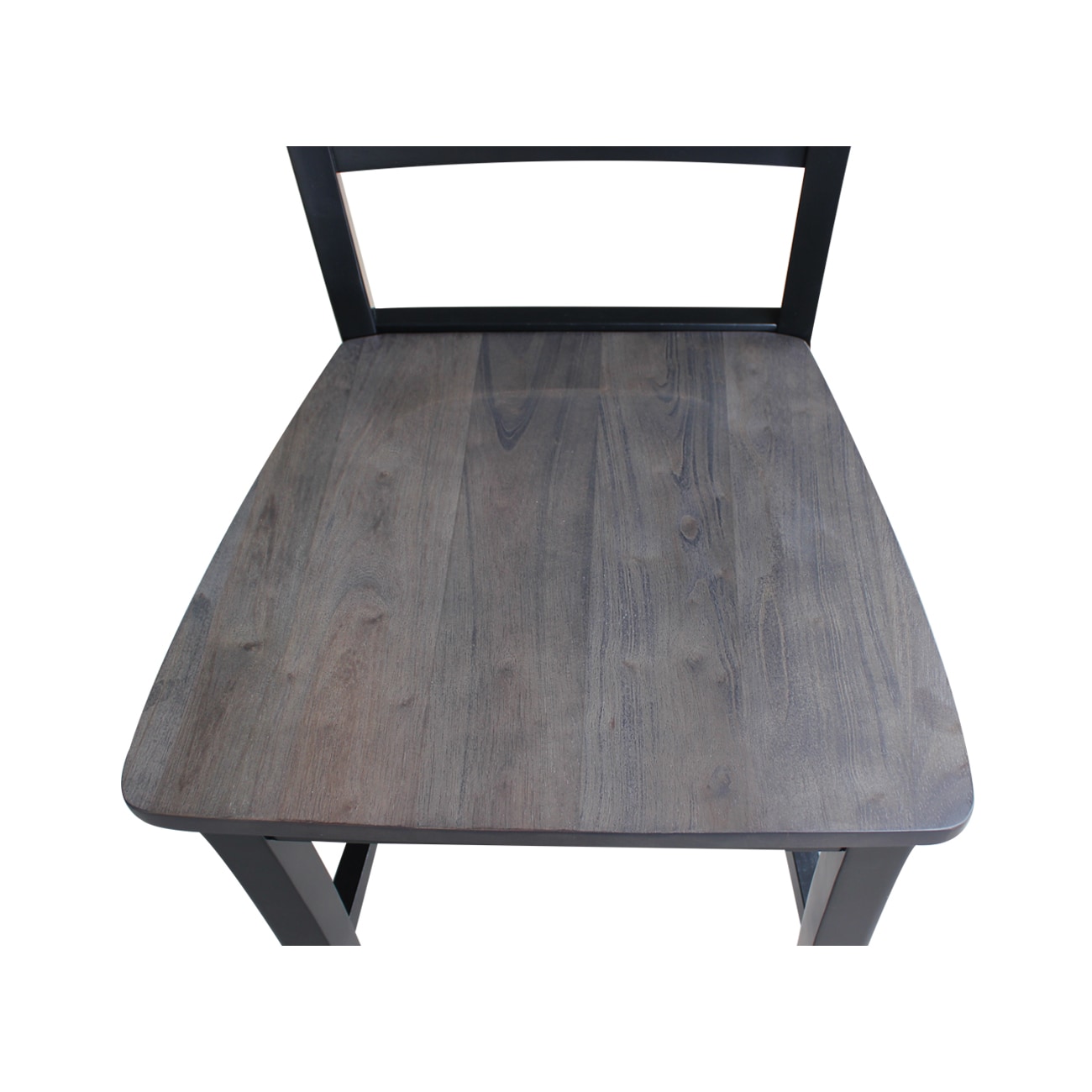 Cosmo Traditional 24" Ladder Back Counter Stool in Coal Black