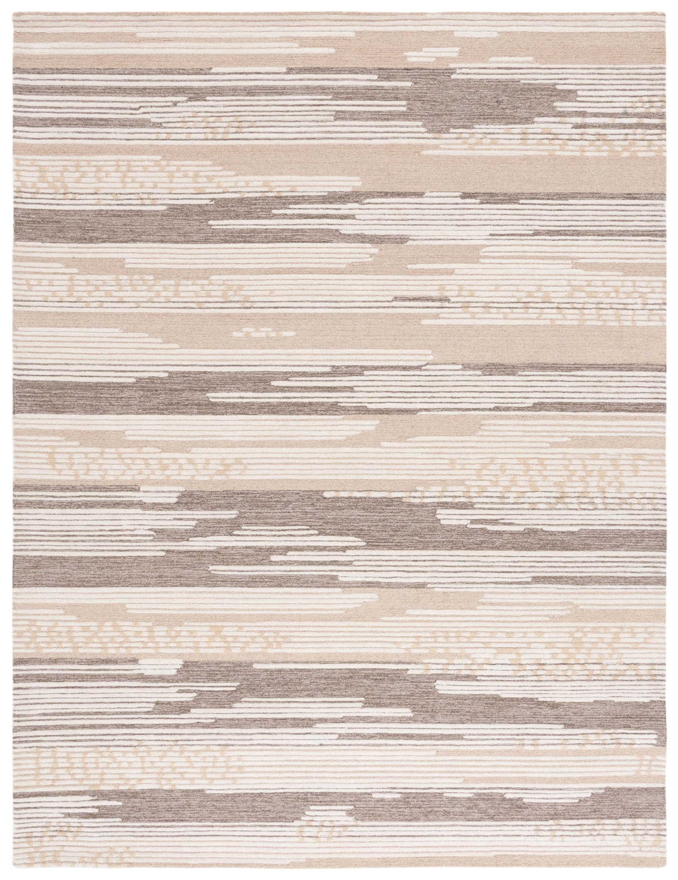  Msr3380 Ftv Natural/Brown Contemporary 8ft x 10ft Large Rectangle Rug
