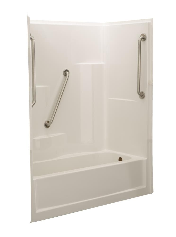 Laurel Mountain Stuart 30-in W x 60-in L x 73-in H White Bathtub and ...