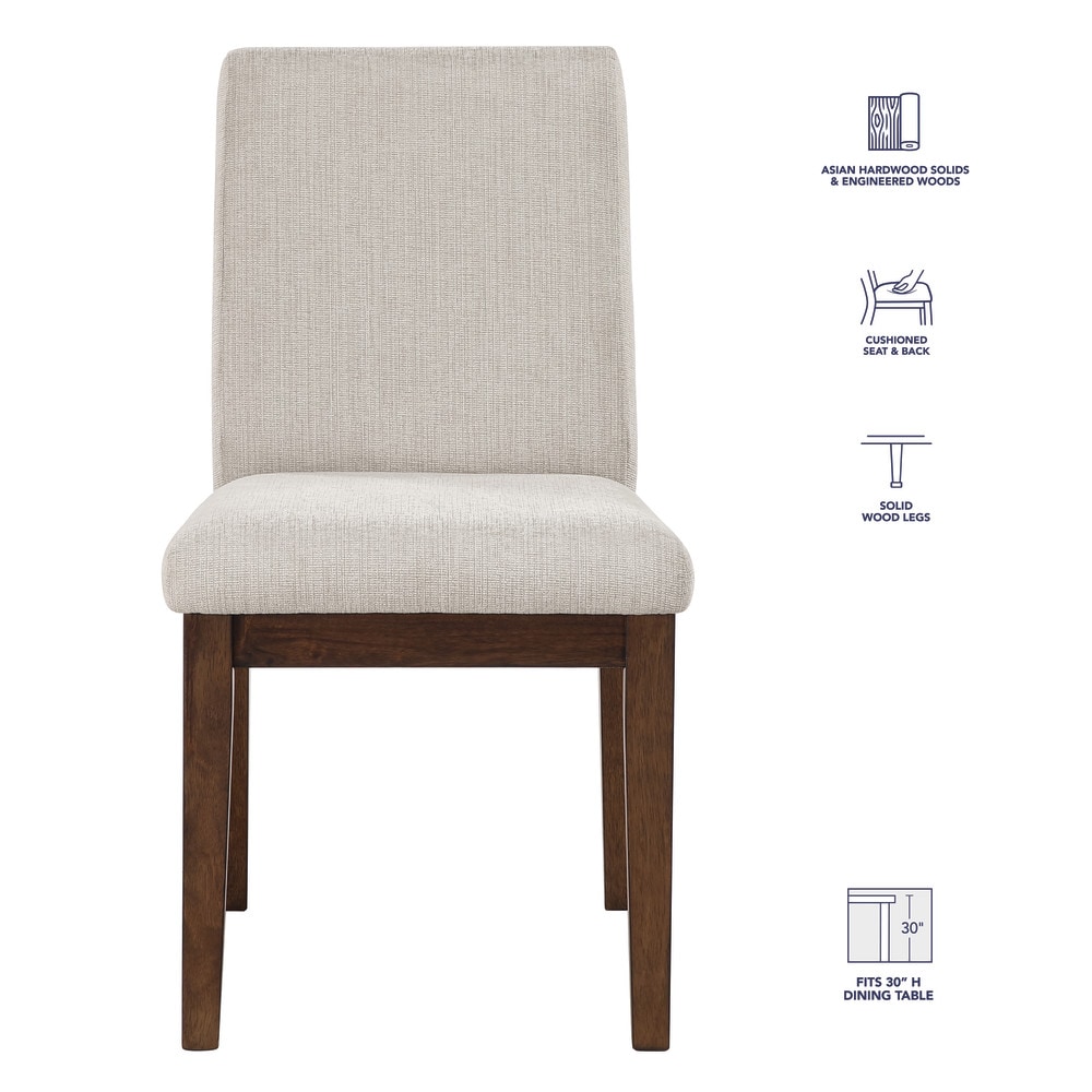 Steve Silver Set of 2 Canton Transitional Woven Upholstered Dining side ...