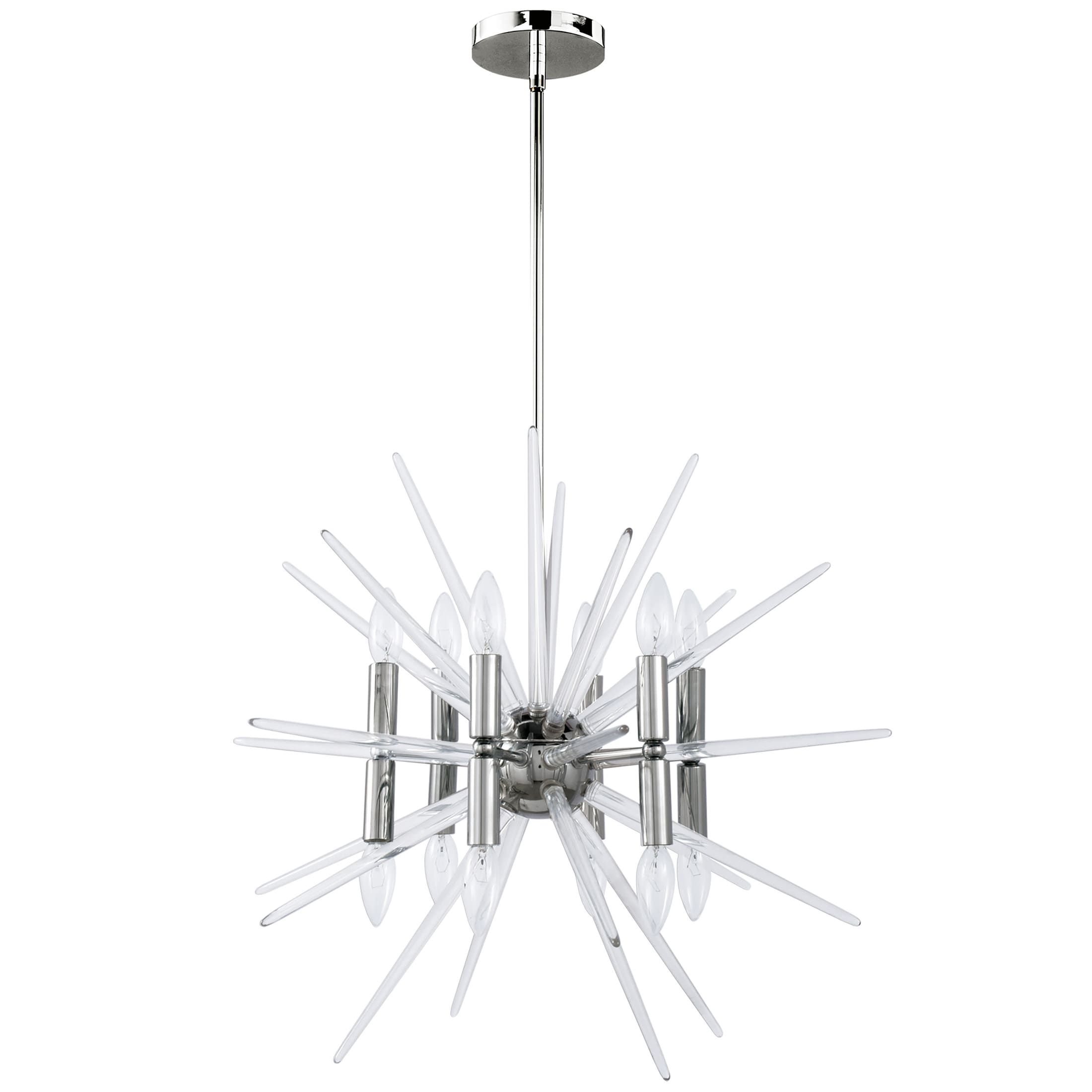 Dainolite VEL-2412C-PC Vela 12 -Light Polished Chrome Modern/contemporary For Use in Bathrooms, Bedrooms, Dining Rooms, Foyers, Kitchens, Living Rooms Chandelier