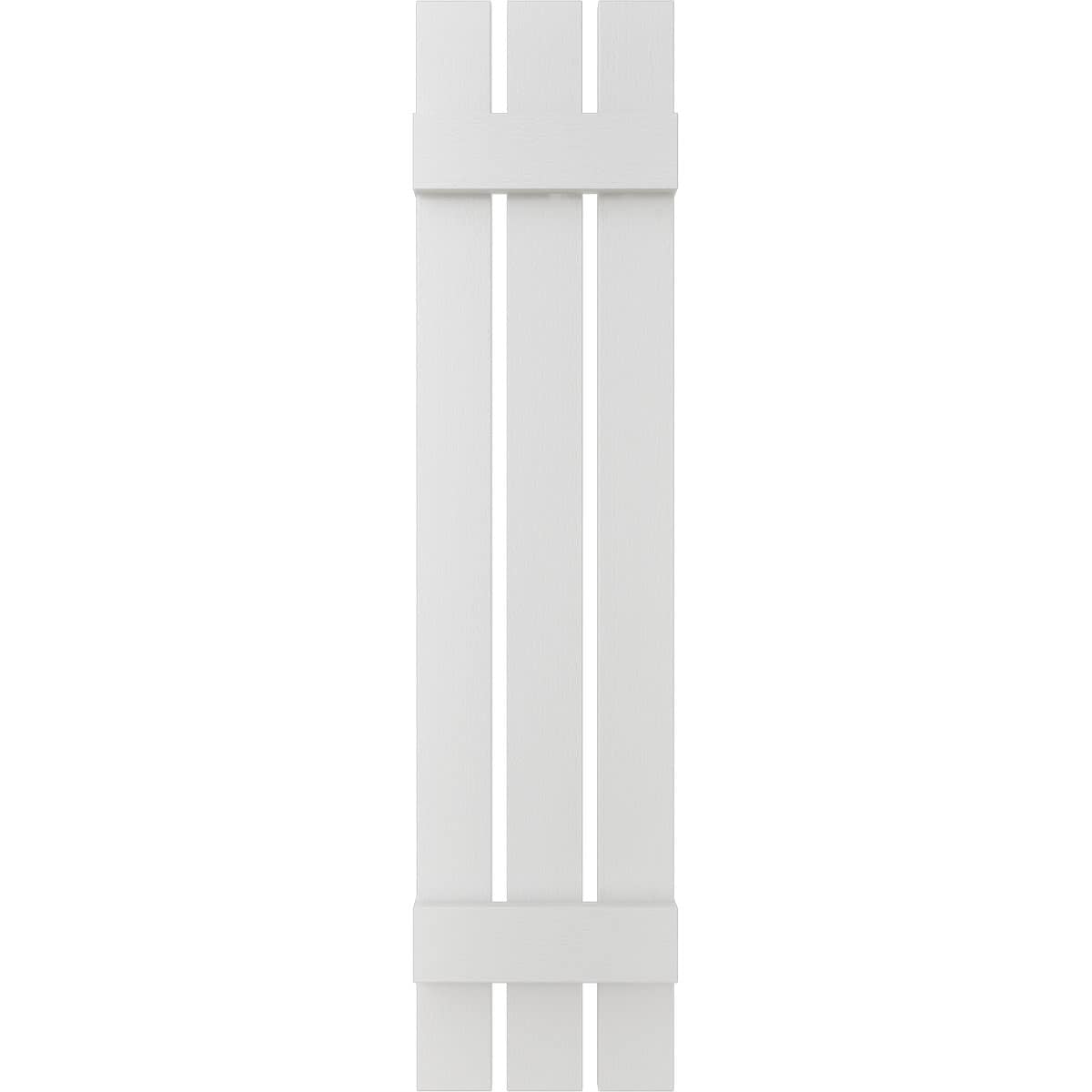 Ekena Millwork LS3C12X02600WH 12-in W x 26-in H White Paintable/Stainable Board and batten Spaced Exterior Shutters ( 2 -Pack )